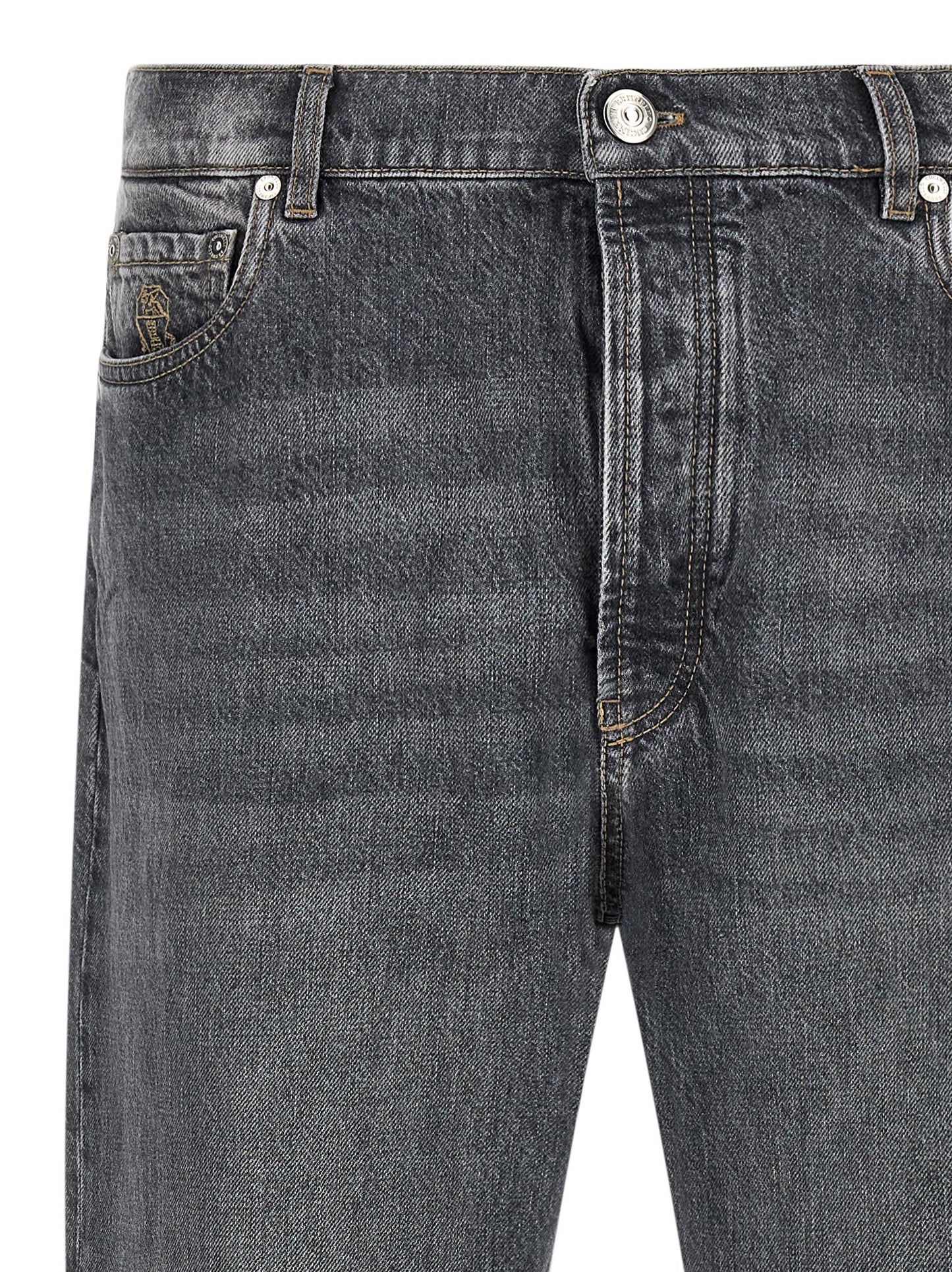 Brunello Cucinelli Men Jeans Denim Greyscale BRUNELLO CUCINELLI