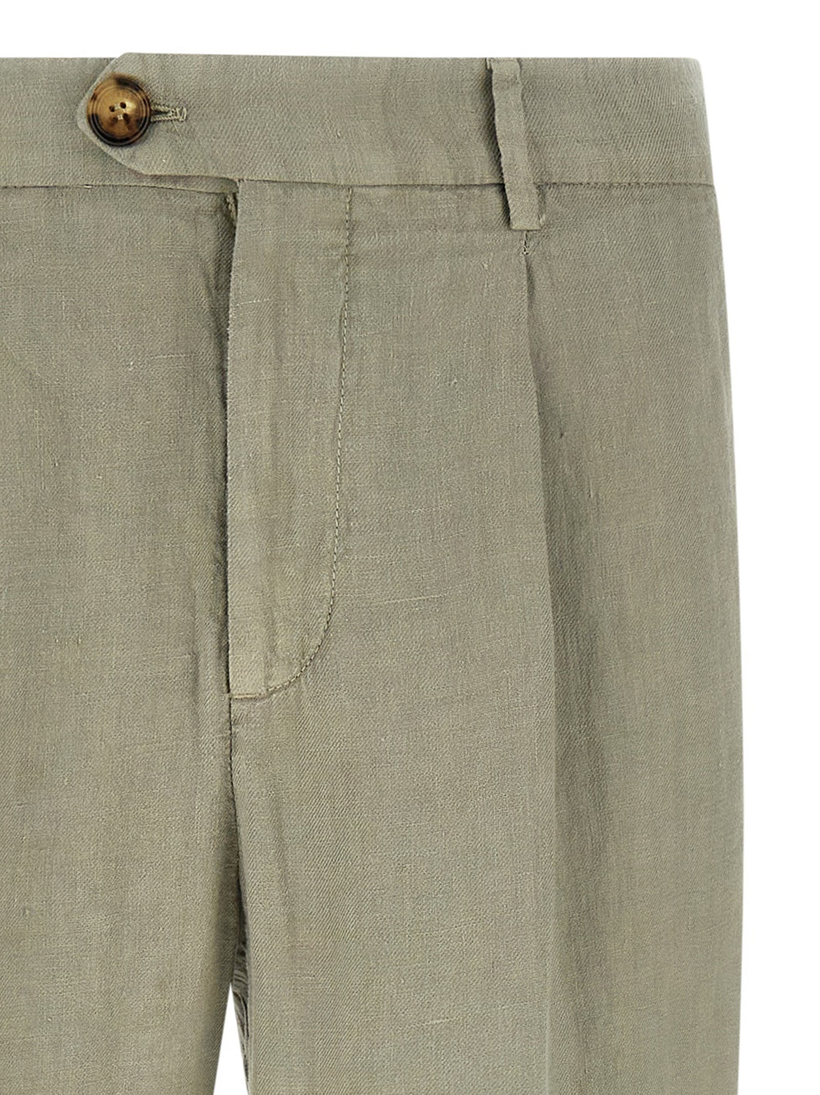 Brunello Cucinelli Men Linen Gabardine Trousers BRUNELLO CUCINELLI