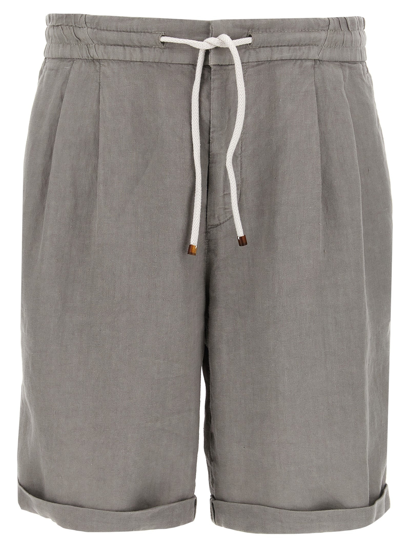 Brunello Cucinelli Men Linen Bermuda Shorts BRUNELLO CUCINELLI