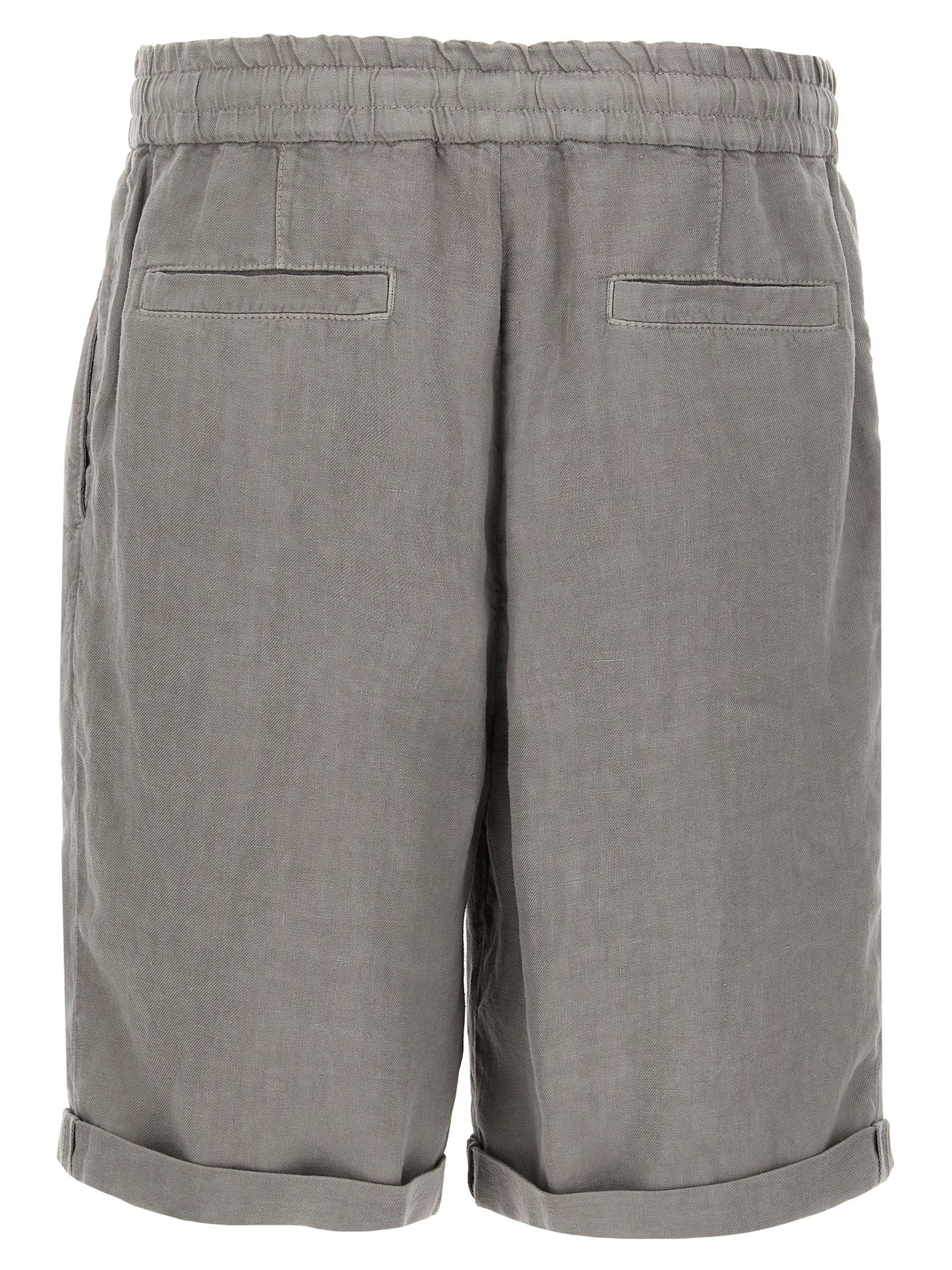 Brunello Cucinelli Men Linen Bermuda Shorts BRUNELLO CUCINELLI