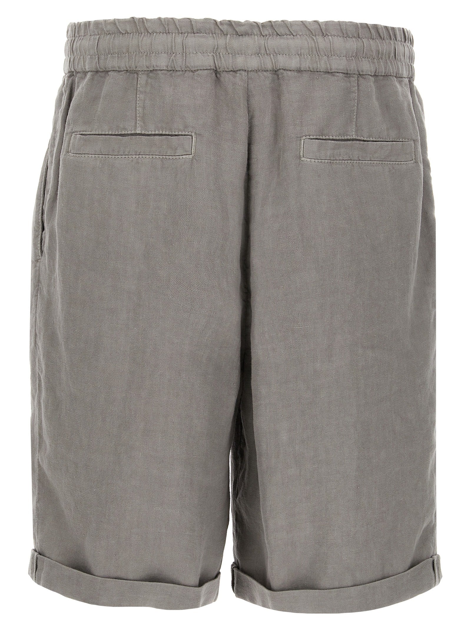 Brunello Cucinelli Men Linen Bermuda Shorts BRUNELLO CUCINELLI