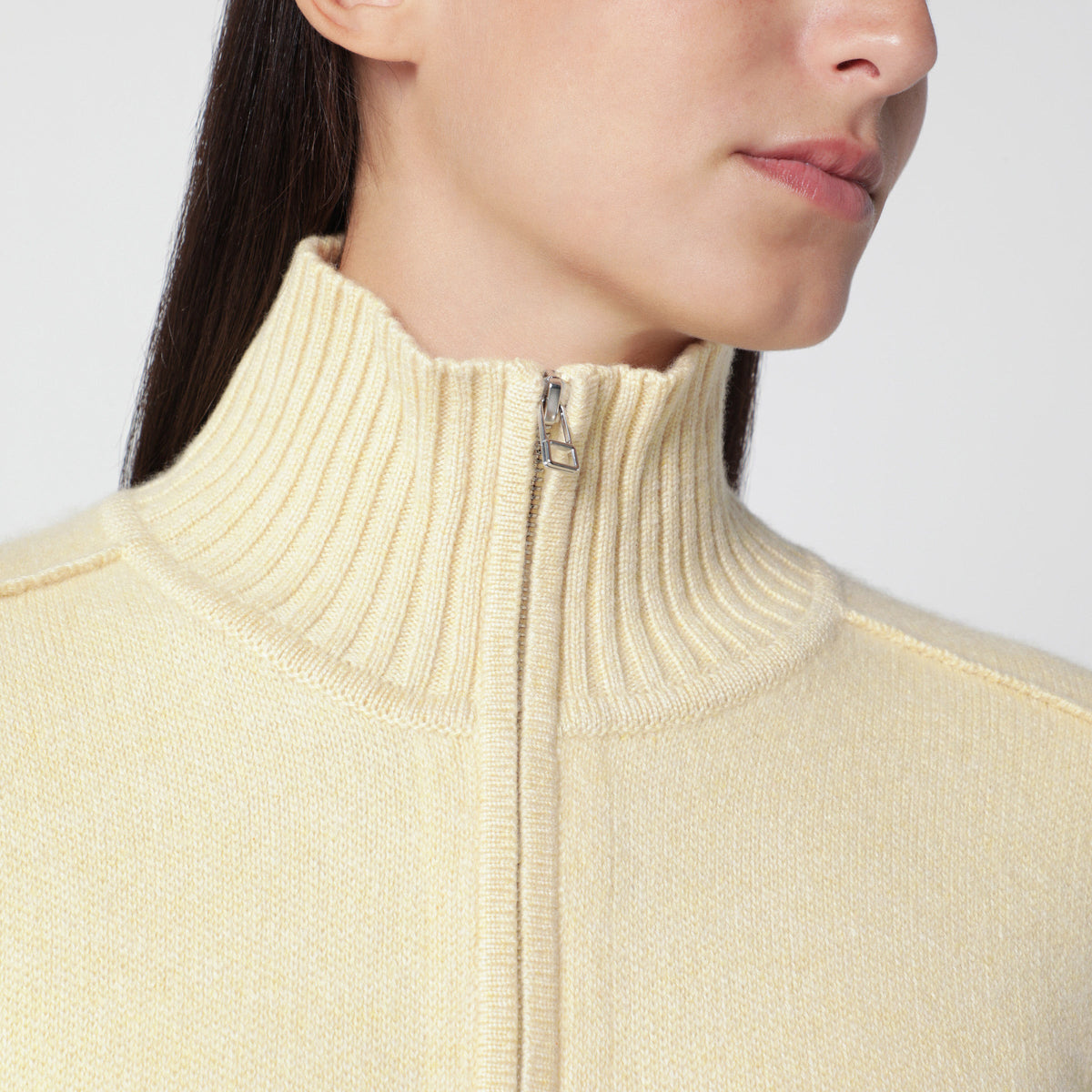 Guest In Residence Butter-Colored Turtleneck Sweater With Half-Zip Women GUEST IN RESIDENCE
