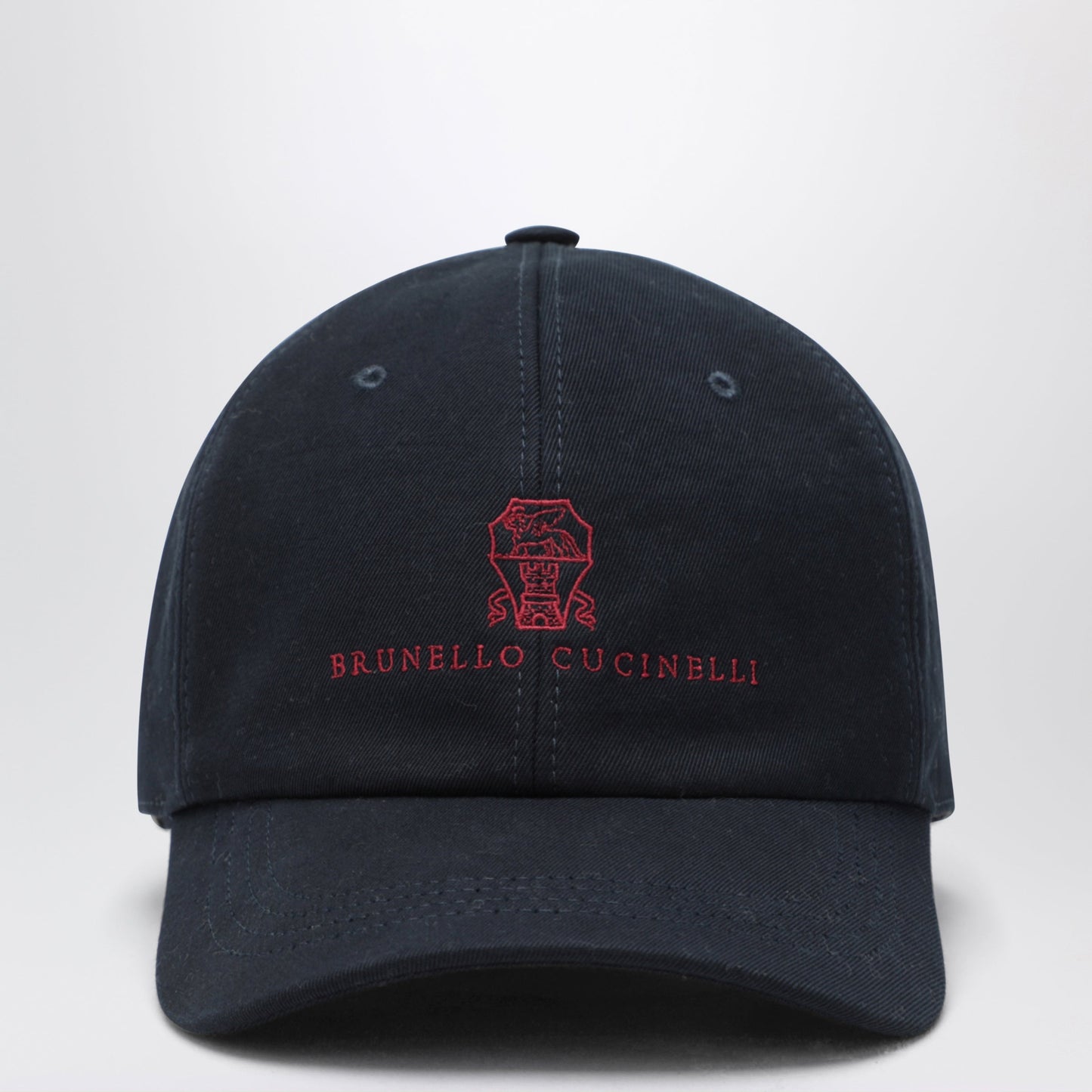 Brunello Cucinelli Navy Blue Baseball Cap In Cotton Men BRUNELLO CUCINELLI