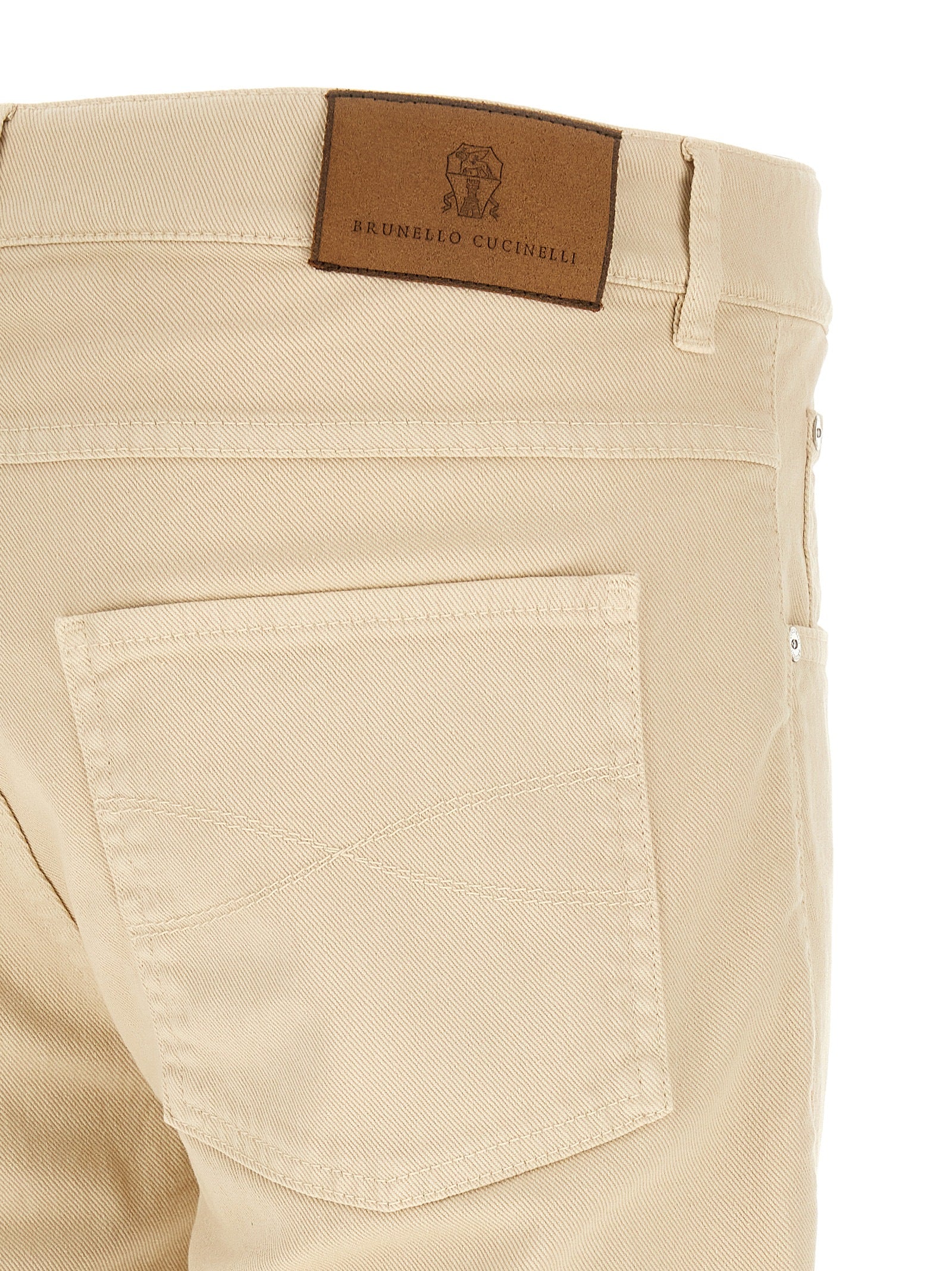 Brunello Cucinelli Men Logo Embroidery Jeans BRUNELLO CUCINELLI