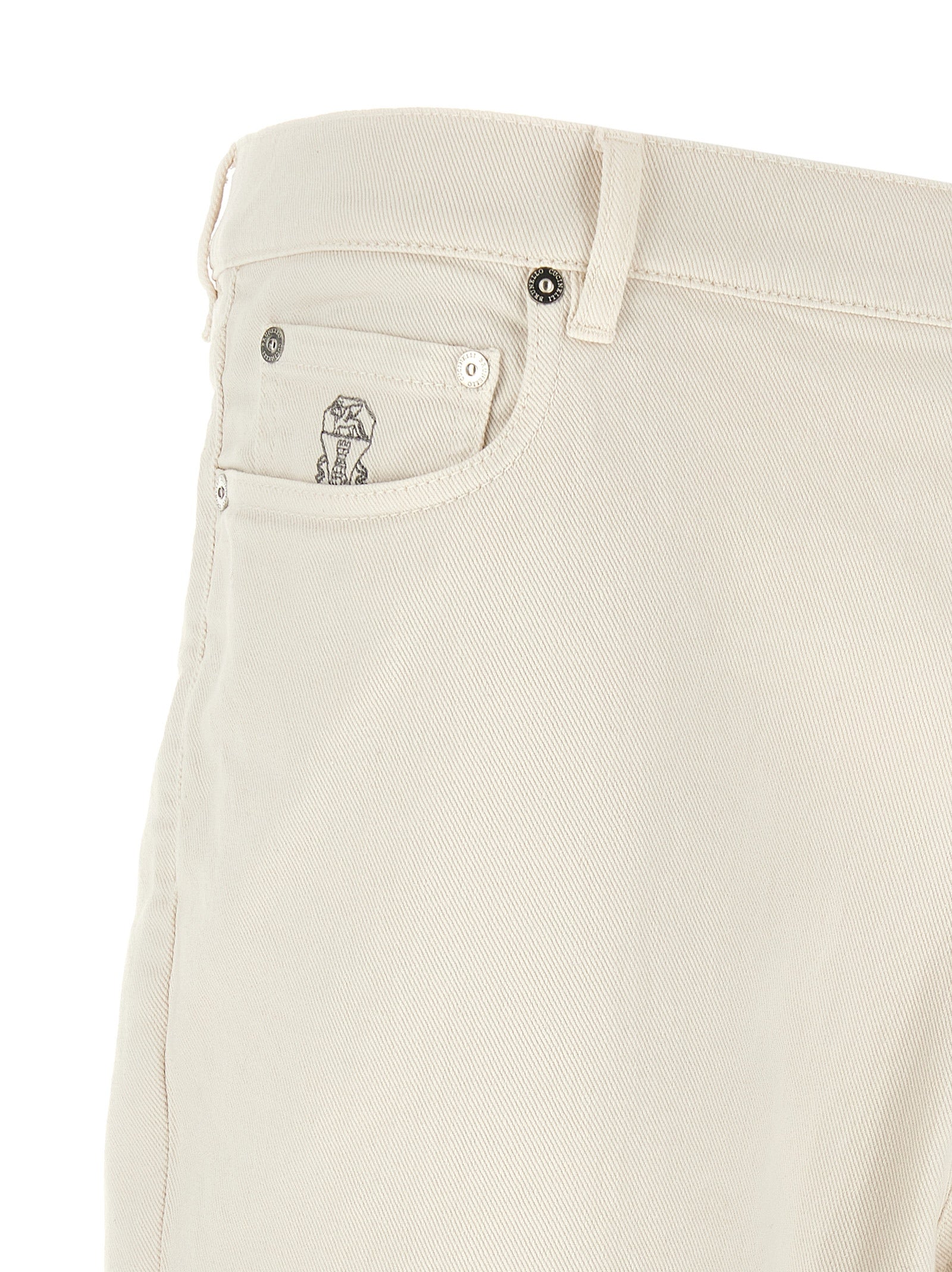 Brunello Cucinelli Men Garment-Dyed Denim Jeans BRUNELLO CUCINELLI