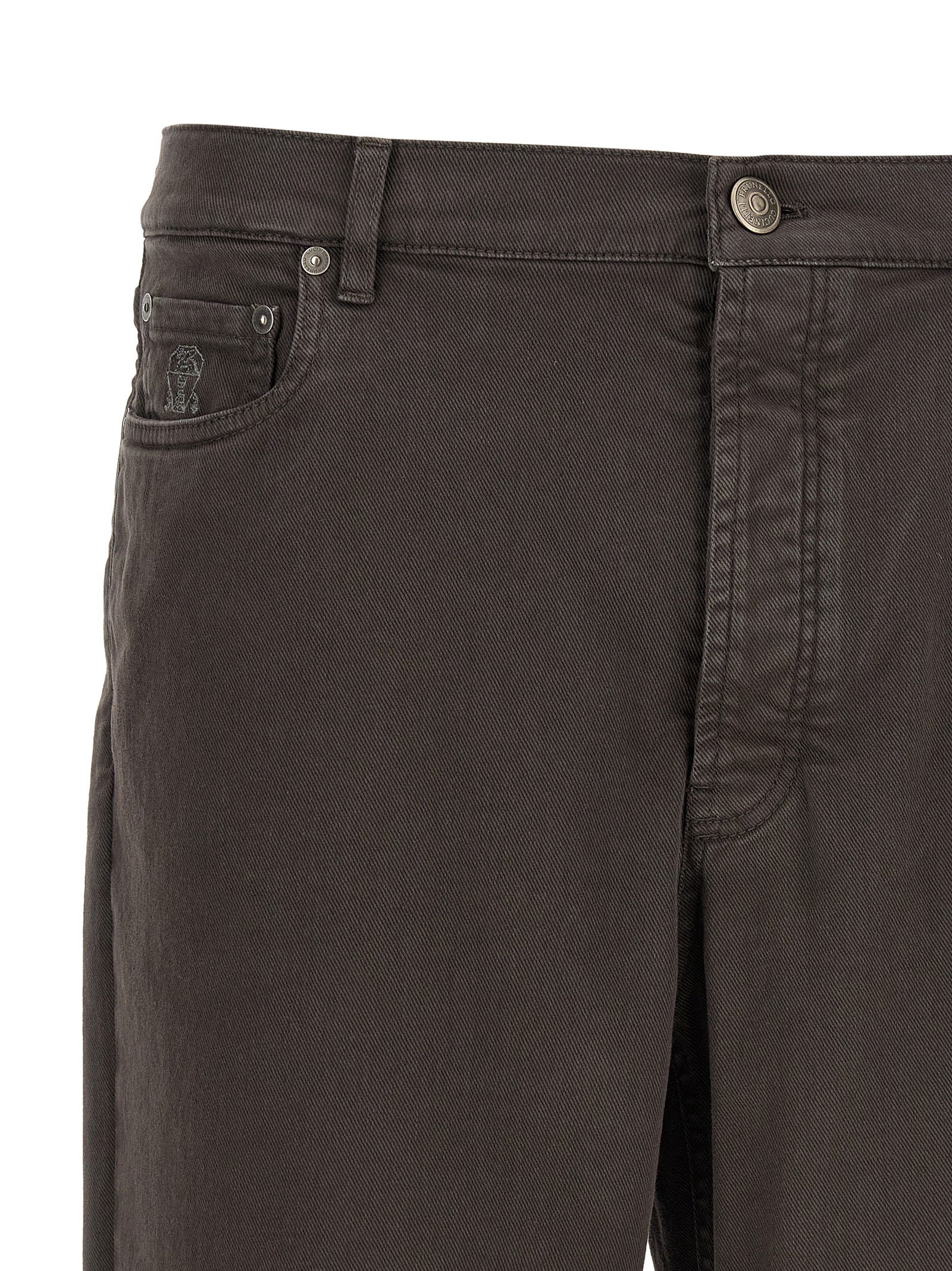 Brunello Cucinelli Men Garment-Dyed Denim Jeans BRUNELLO CUCINELLI