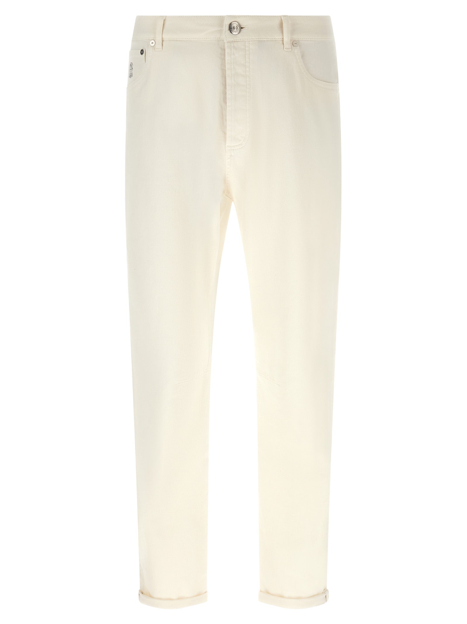 Brunello Cucinelli Men Logo Embroidery Jeans BRUNELLO CUCINELLI