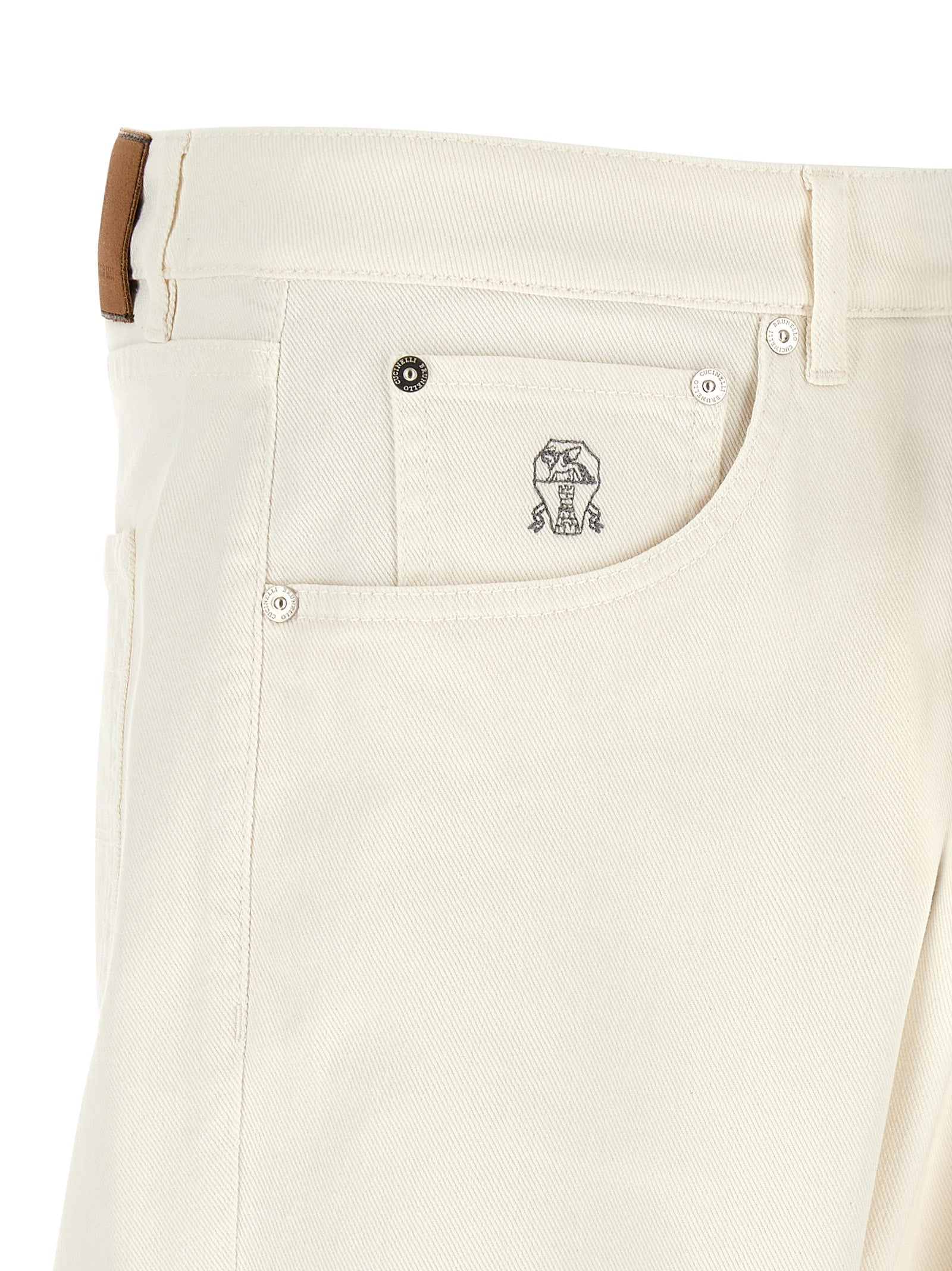 Brunello Cucinelli Men Logo Embroidery Jeans BRUNELLO CUCINELLI