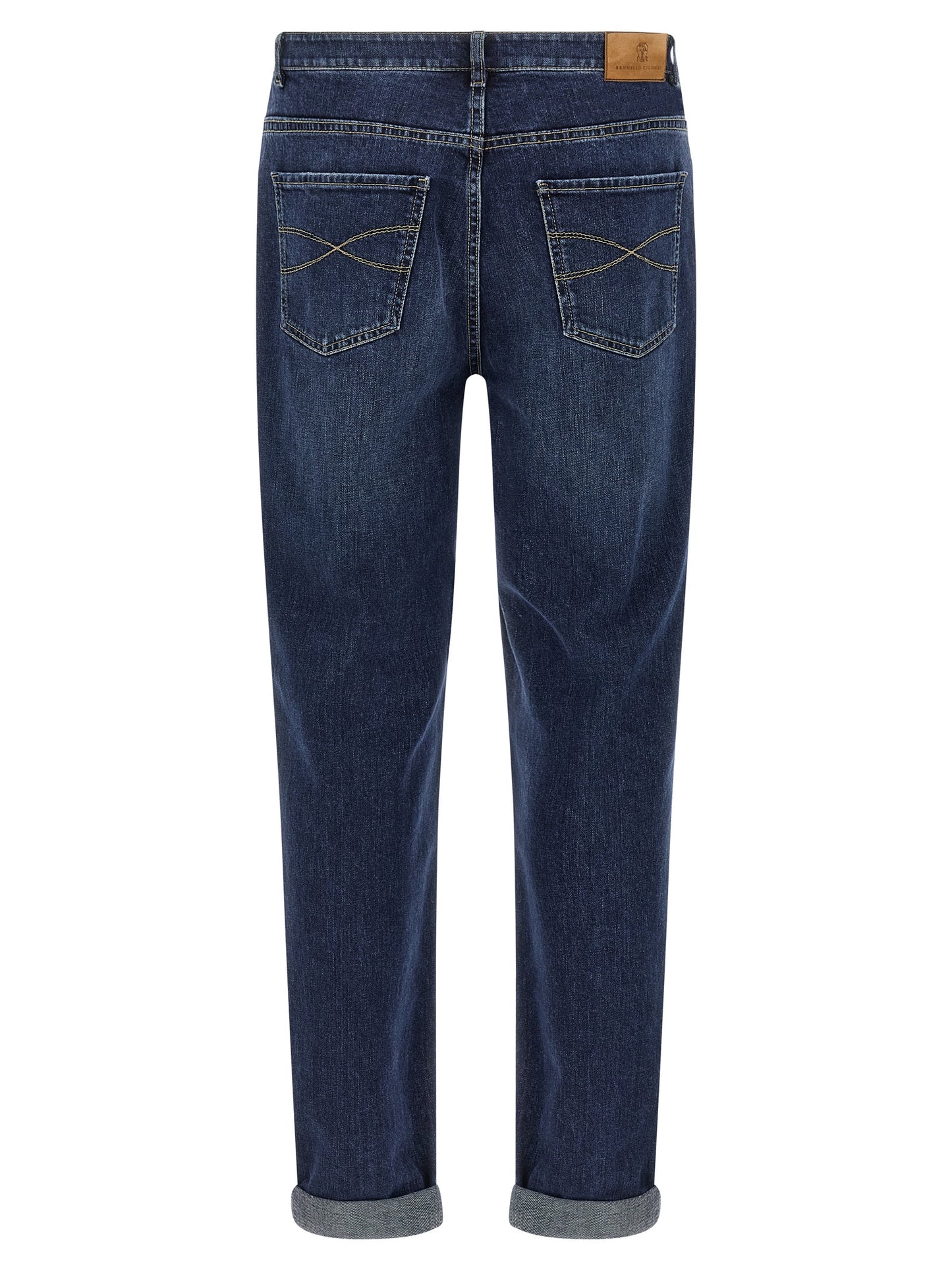 Brunello Cucinelli Men Logo Embroidery Stretch Jeans BRUNELLO CUCINELLI