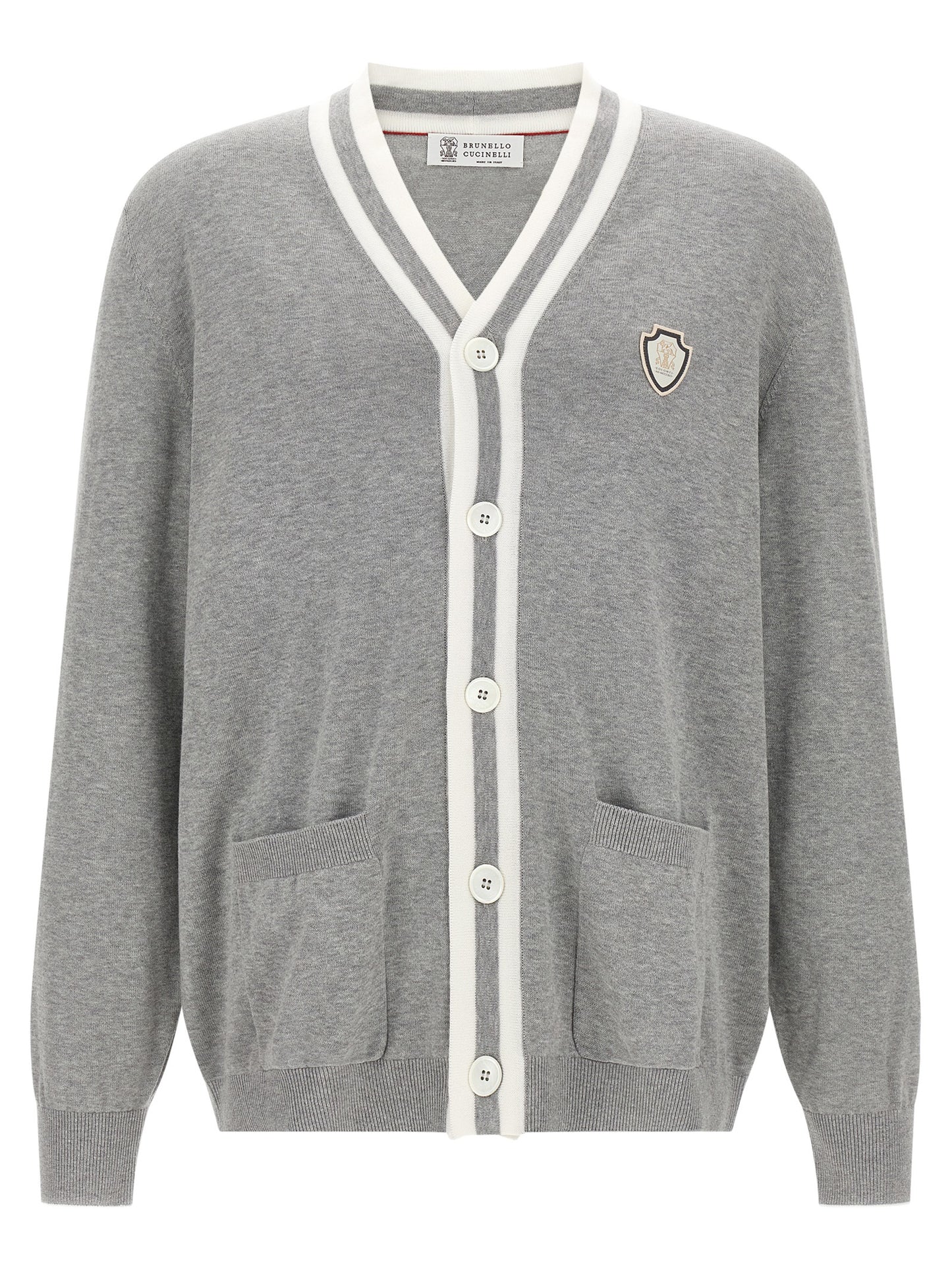 Brunello Cucinelli Men Heraldic Logo Cardigan BRUNELLO CUCINELLI