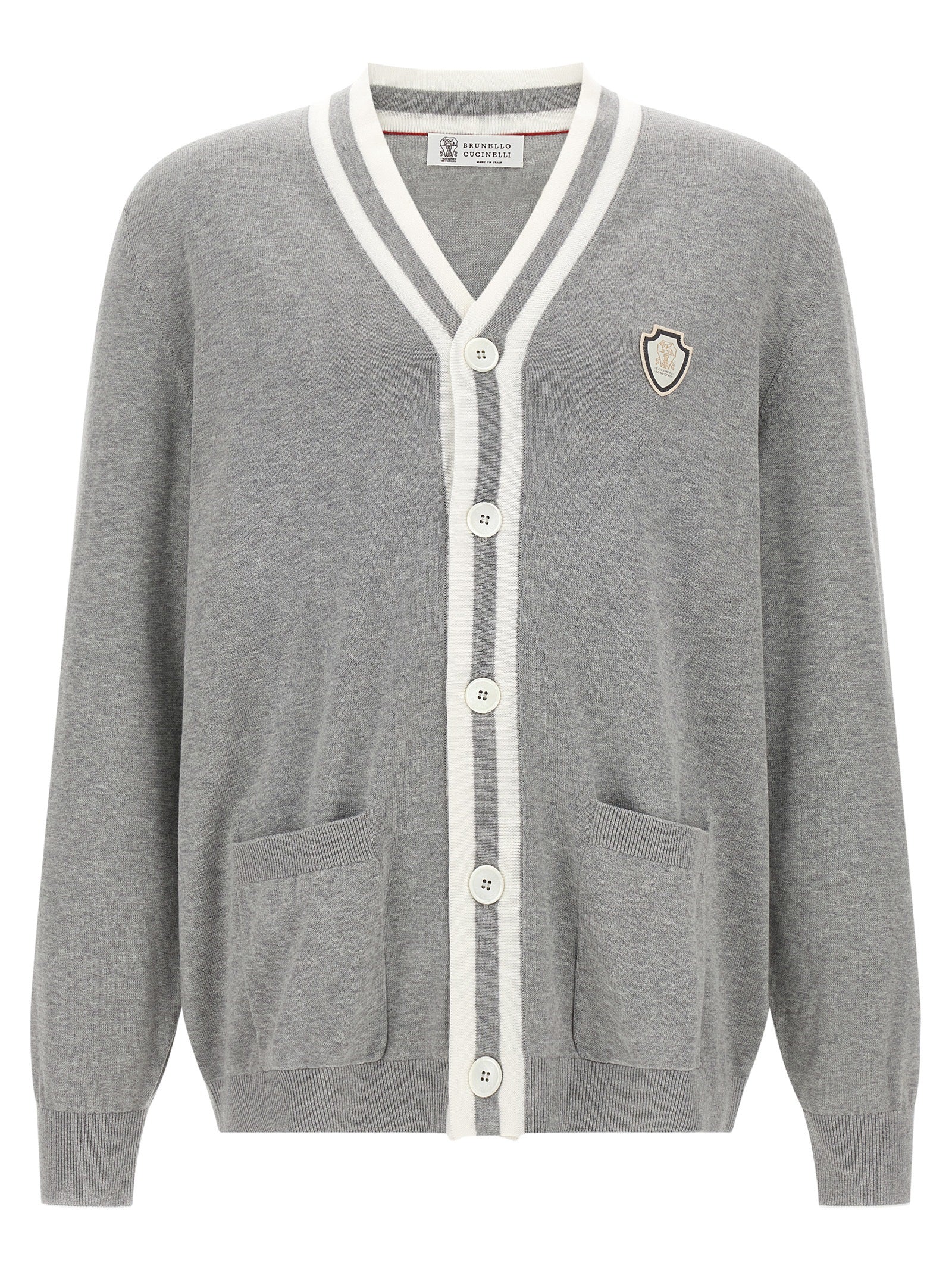 Brunello Cucinelli Men Heraldic Logo Cardigan BRUNELLO CUCINELLI