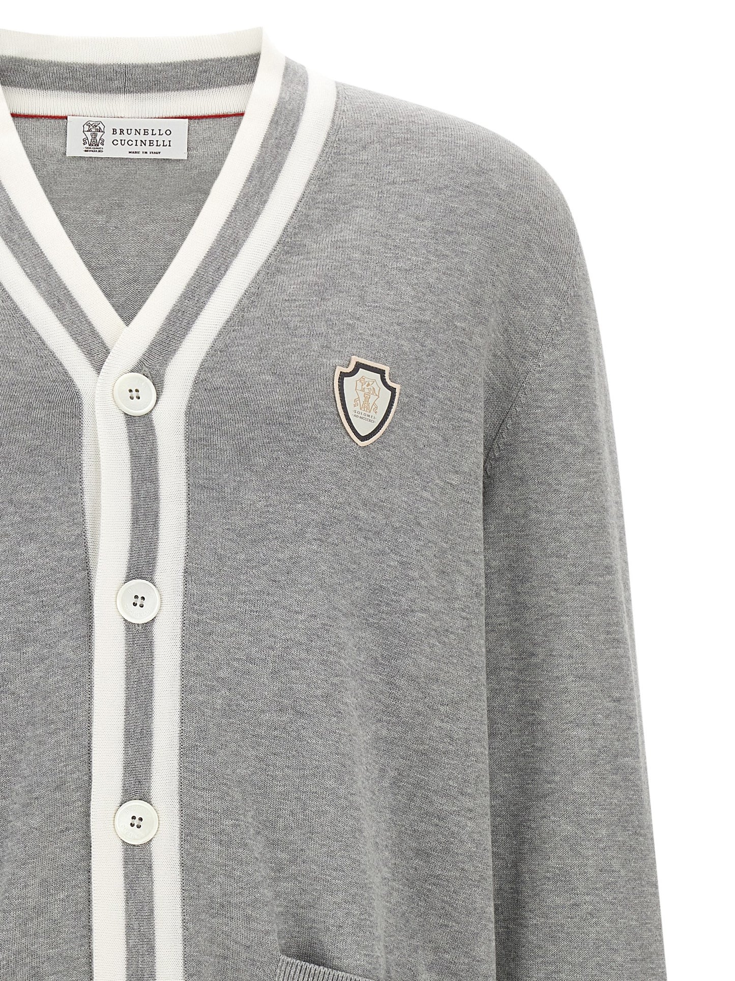 Brunello Cucinelli Men Heraldic Logo Cardigan BRUNELLO CUCINELLI