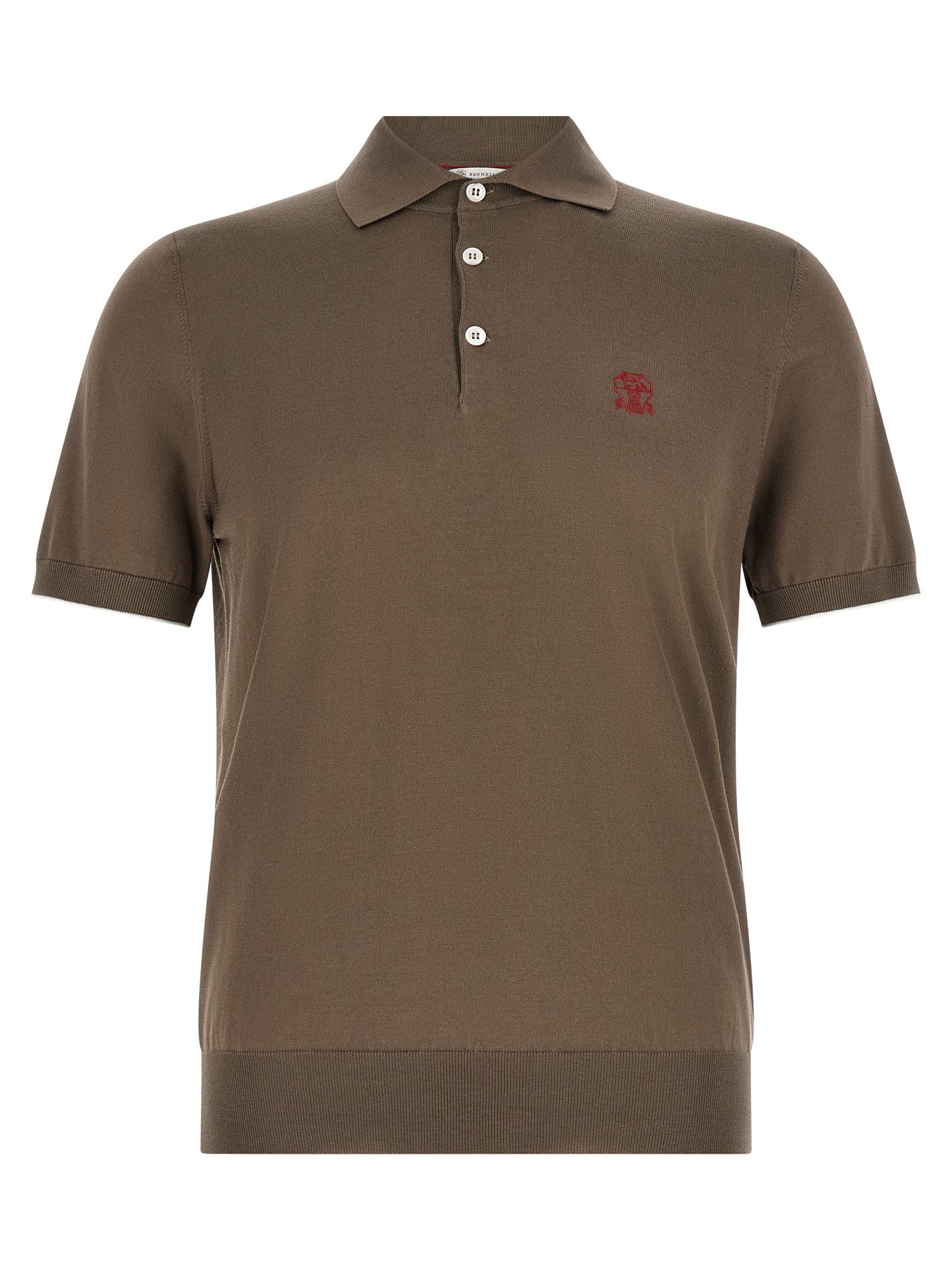 Brunello Cucinelli Men Knitted Polo Shirt BRUNELLO CUCINELLI