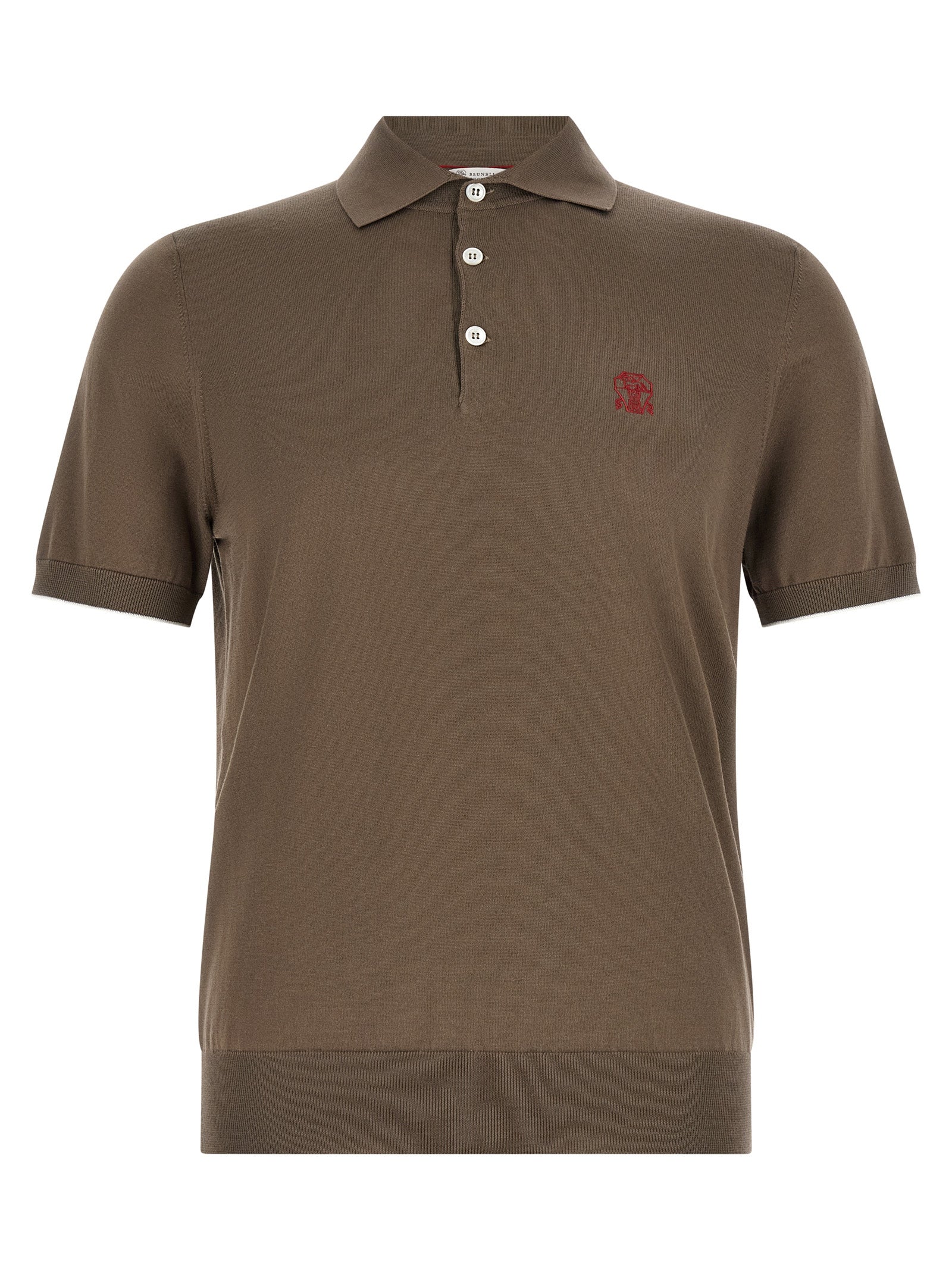 Brunello Cucinelli Men Knitted Polo Shirt BRUNELLO CUCINELLI