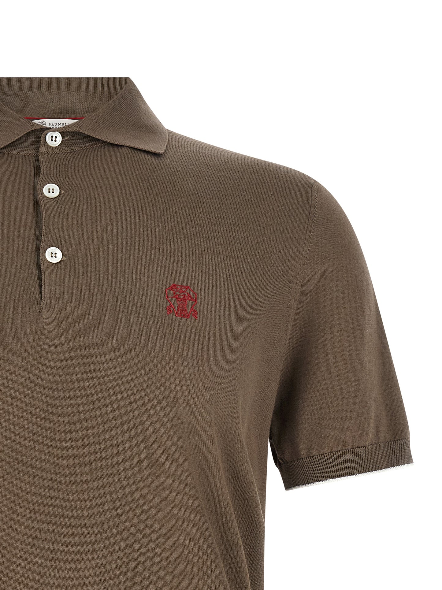 Brunello Cucinelli Men Knitted Polo Shirt BRUNELLO CUCINELLI