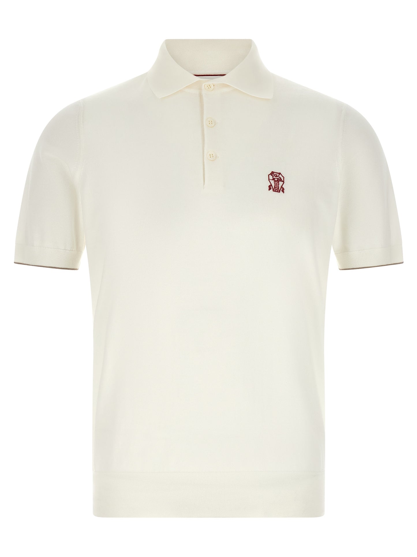 Brunello Cucinelli Men Logo Embroidery Polo Shirt BRUNELLO CUCINELLI