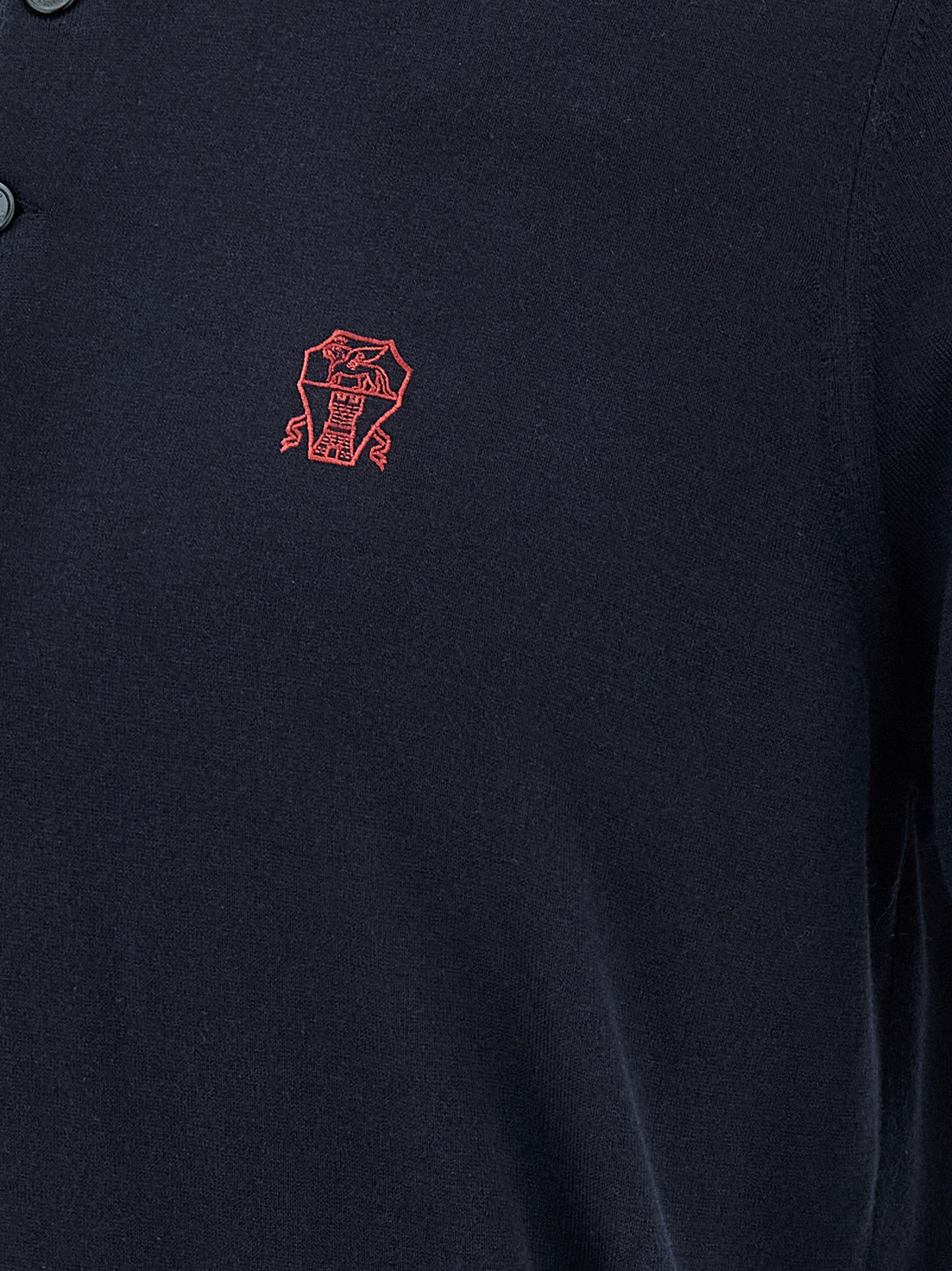Brunello Cucinelli Men Logo Embroidery Polo Shirt BRUNELLO CUCINELLI