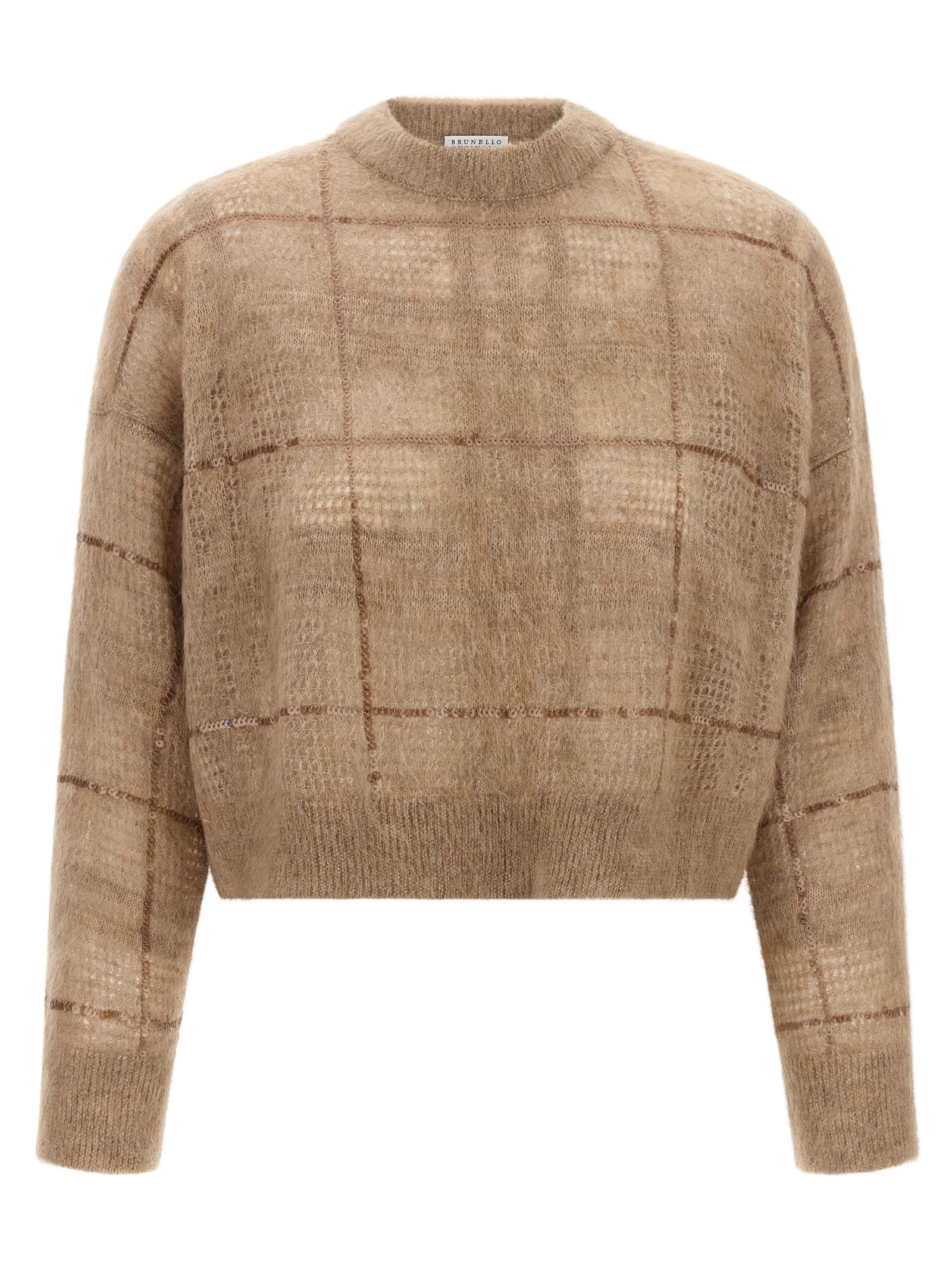 Brunello Cucinelli Women Sequin Check Sweater BRUNELLO CUCINELLI