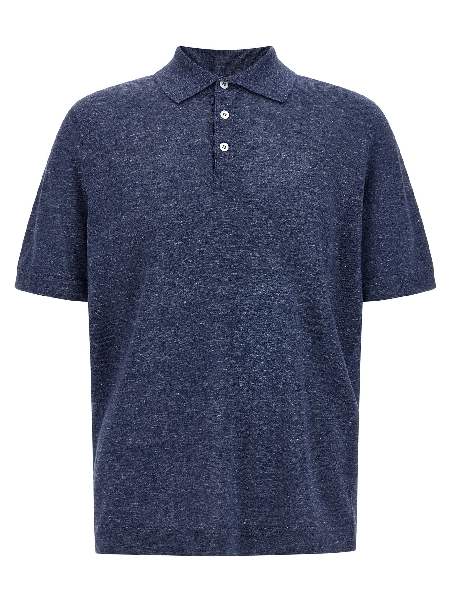 Brunello Cucinelli Men Linen Cotton Polo Shirt BRUNELLO CUCINELLI