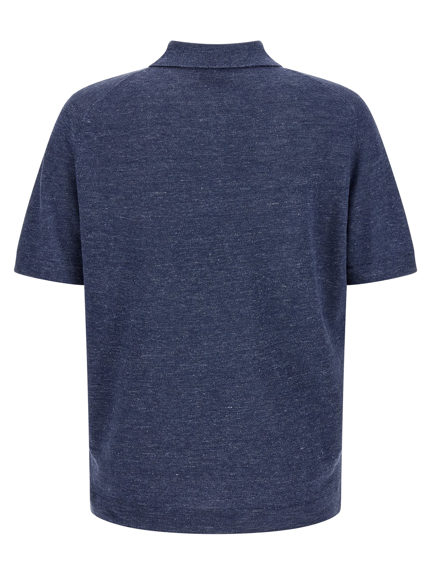 Brunello Cucinelli Men Linen Cotton Polo Shirt BRUNELLO CUCINELLI