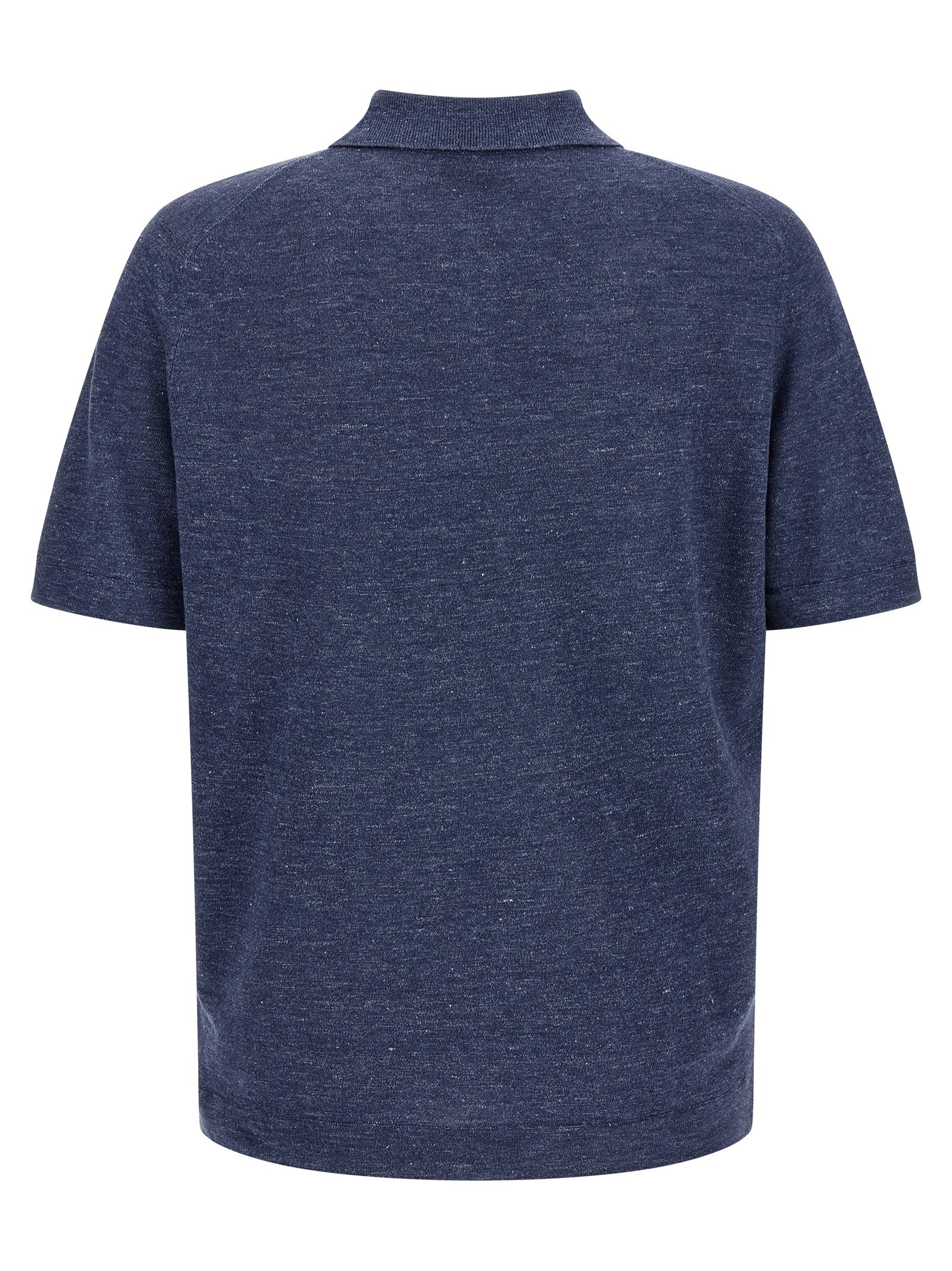 Brunello Cucinelli Men Linen Cotton Polo Shirt BRUNELLO CUCINELLI