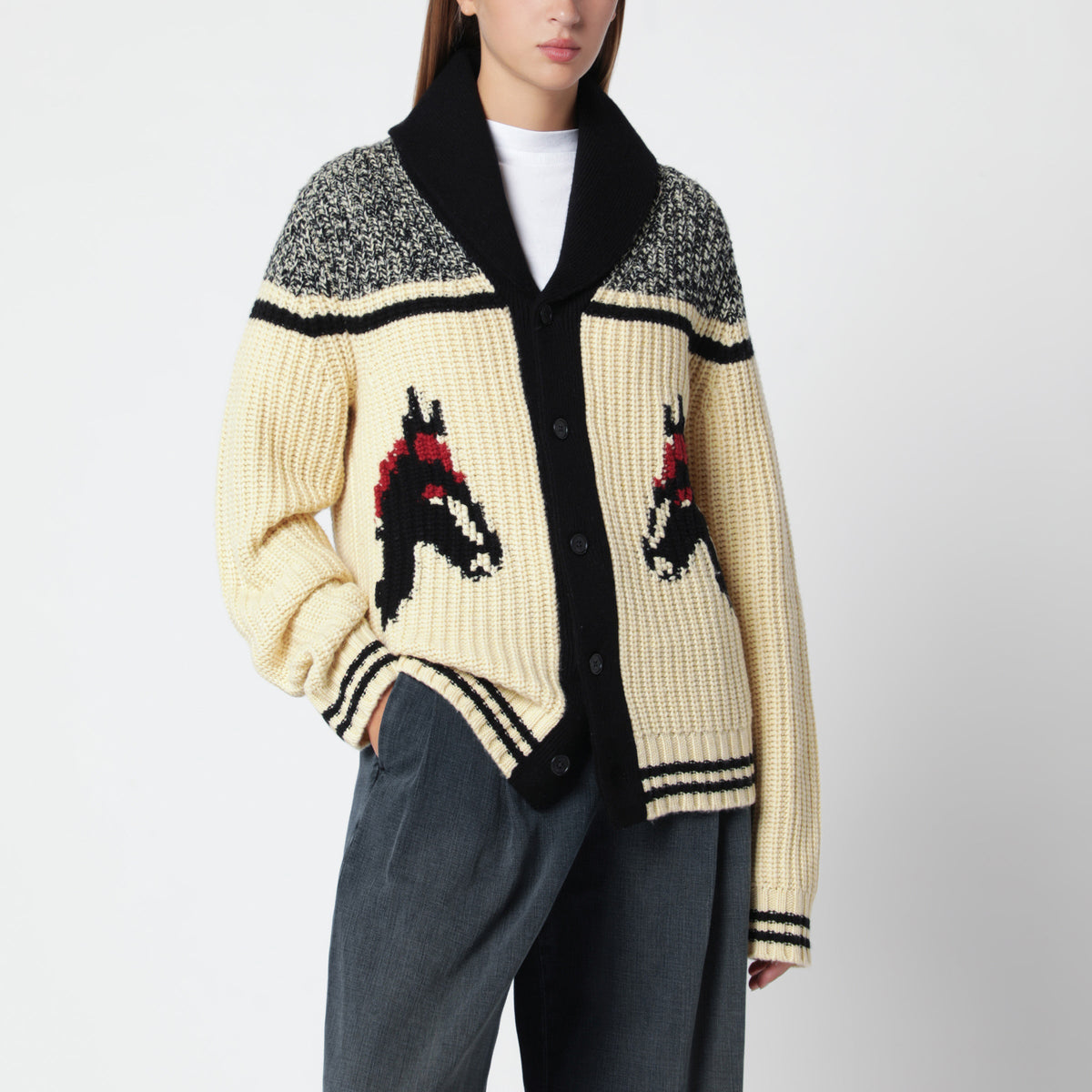 Guest In Residence Rodeo Cardigan In Wool And Cashmere Women GUEST IN RESIDENCE