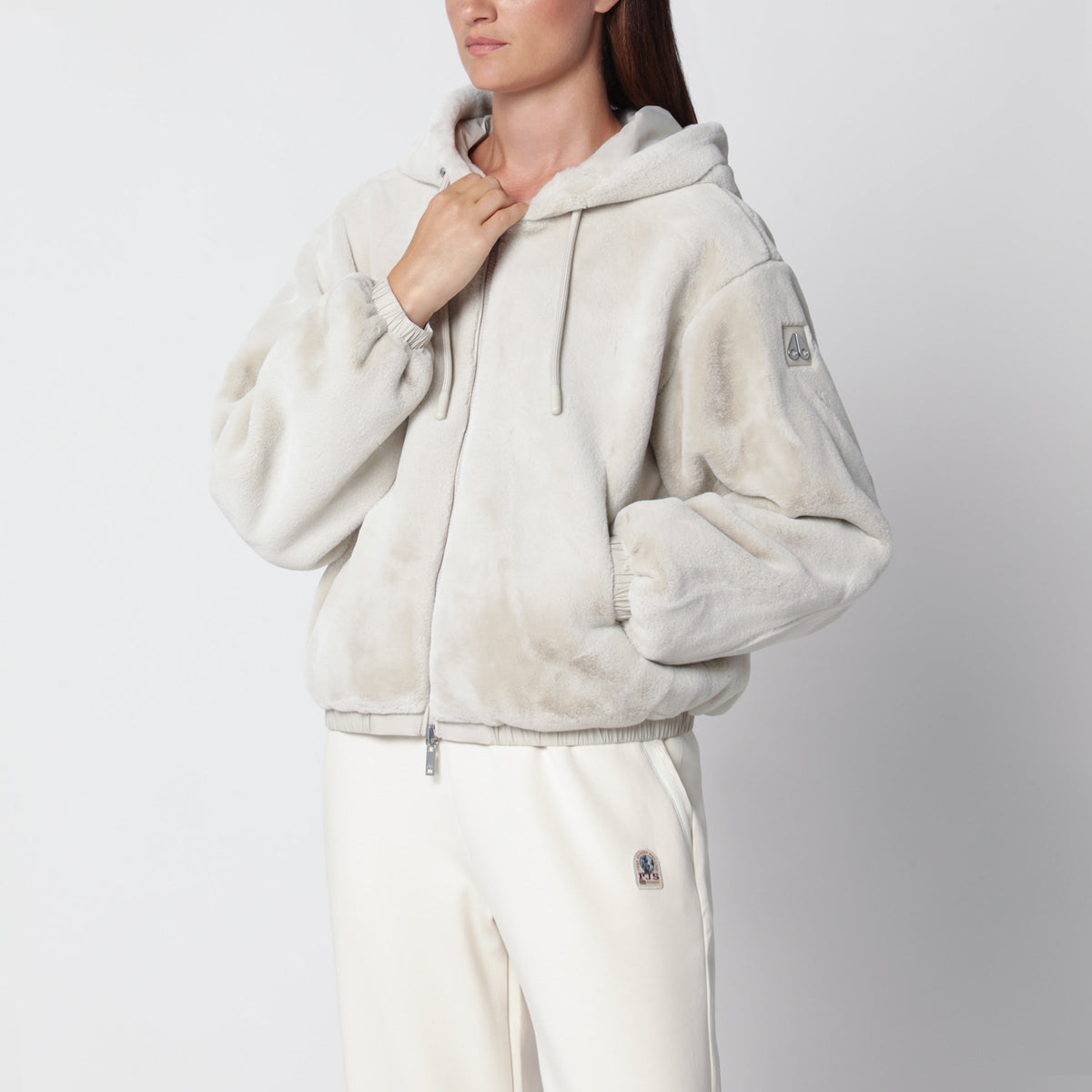 Moose Knuckles Eaton Bunny Reversible Jacket In Alabaster Women MOOSE KNUCKLES
