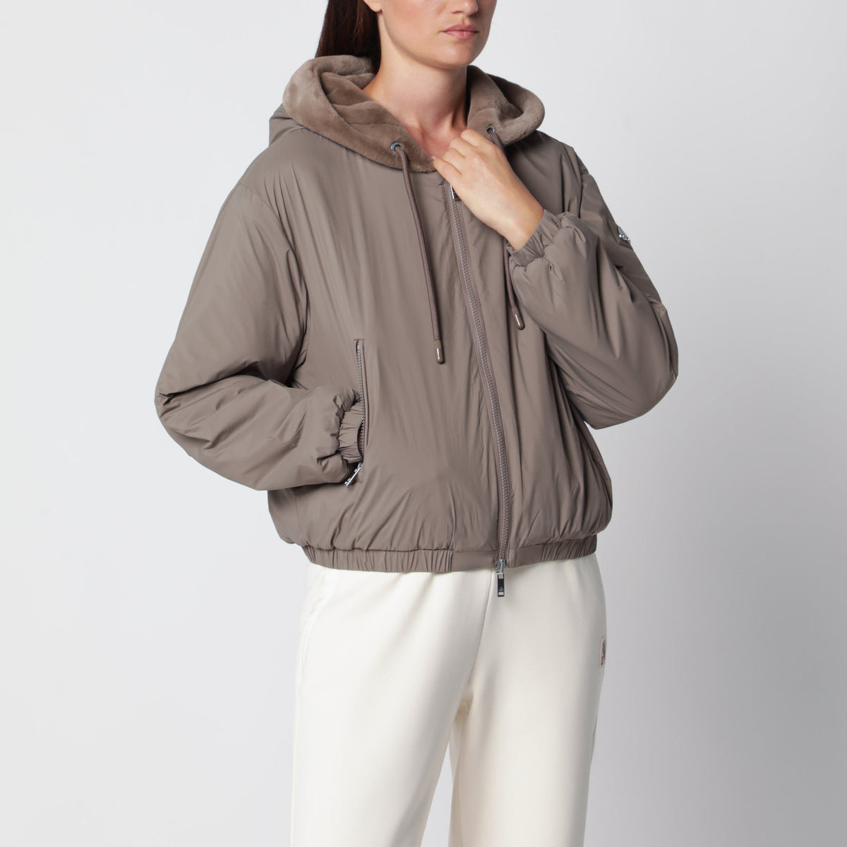 Moose Knuckles Grey Eaton Bunny Reversible Jacket Women MOOSE KNUCKLES