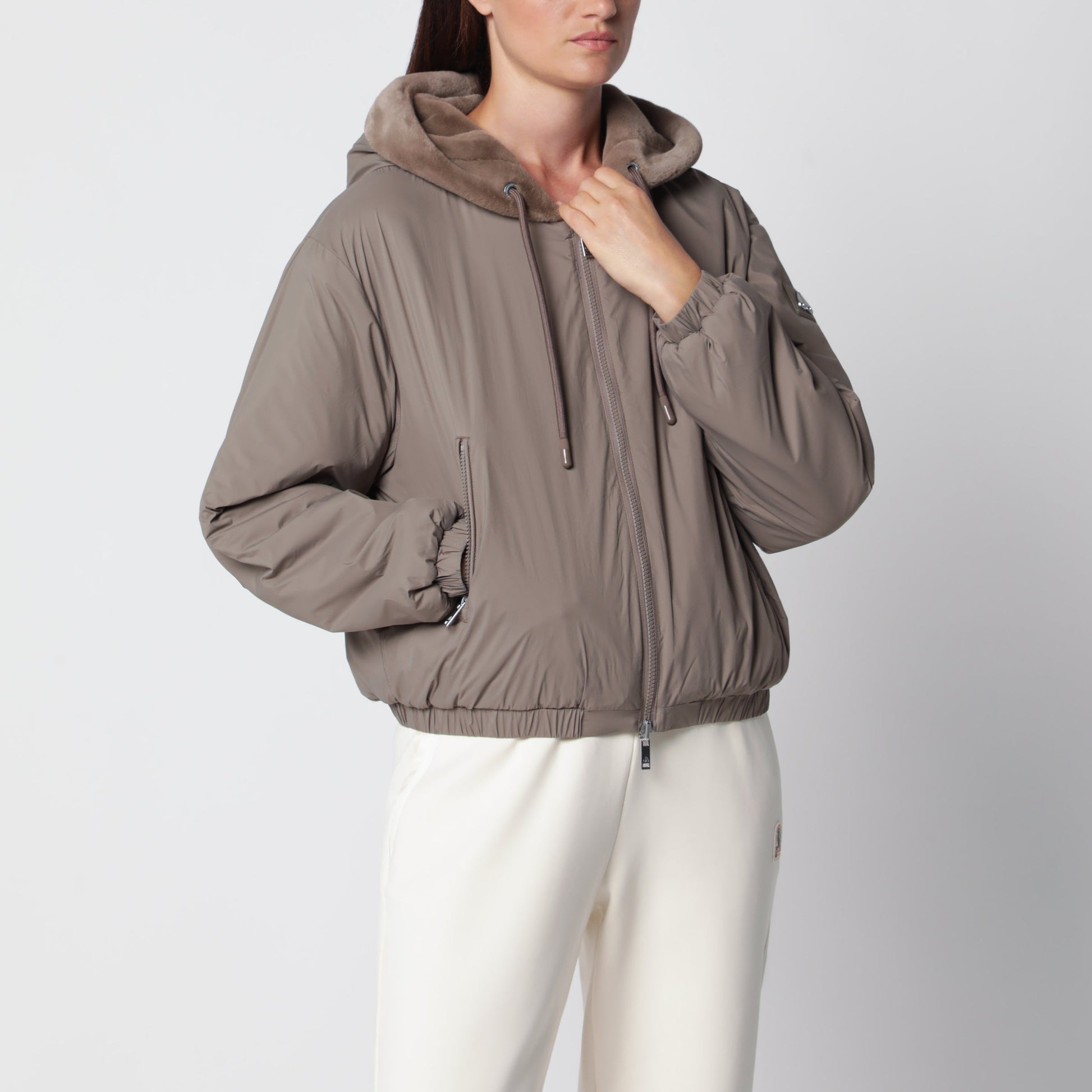 Moose Knuckles Grey Eaton Bunny Reversible Jacket Women MOOSE KNUCKLES