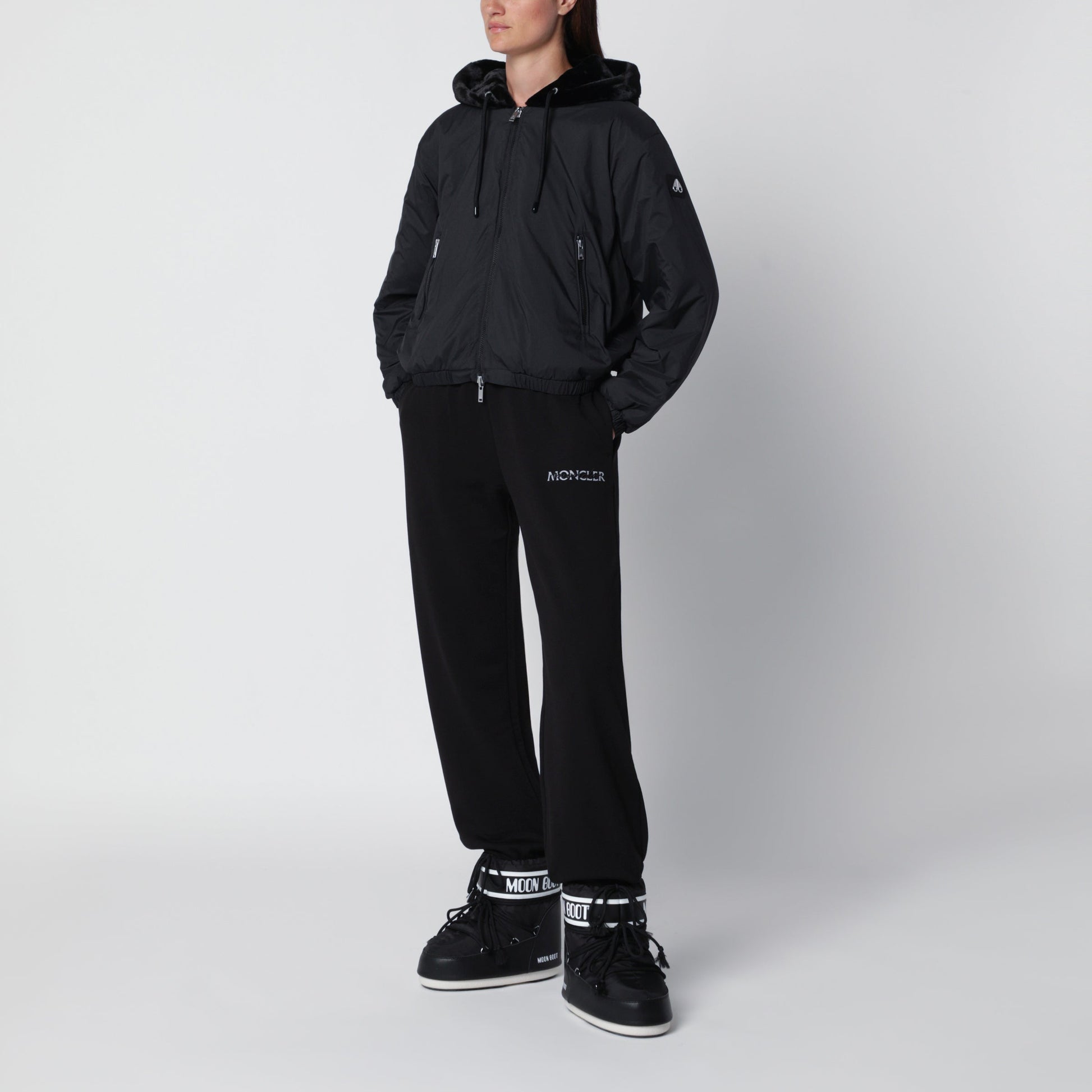 Moose Knuckles Black Eaton Bunny Reversible Jacket Women MOOSE KNUCKLES