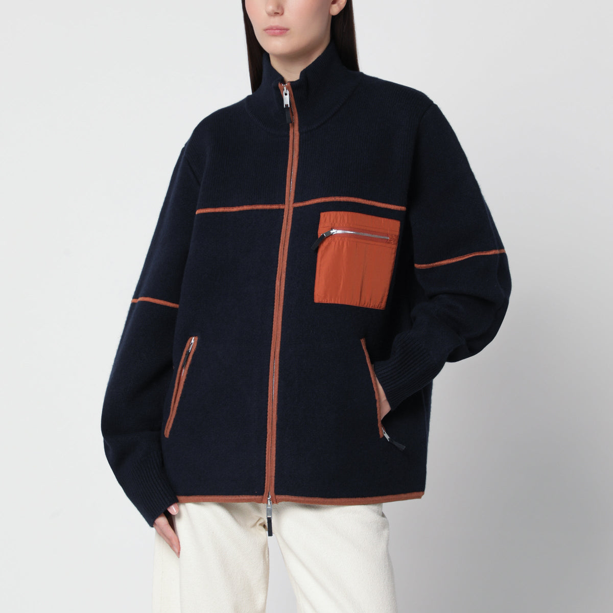 Guest In Residence Felted Louis Zip-Up Jacket In Midnight Blue Women GUEST IN RESIDENCE