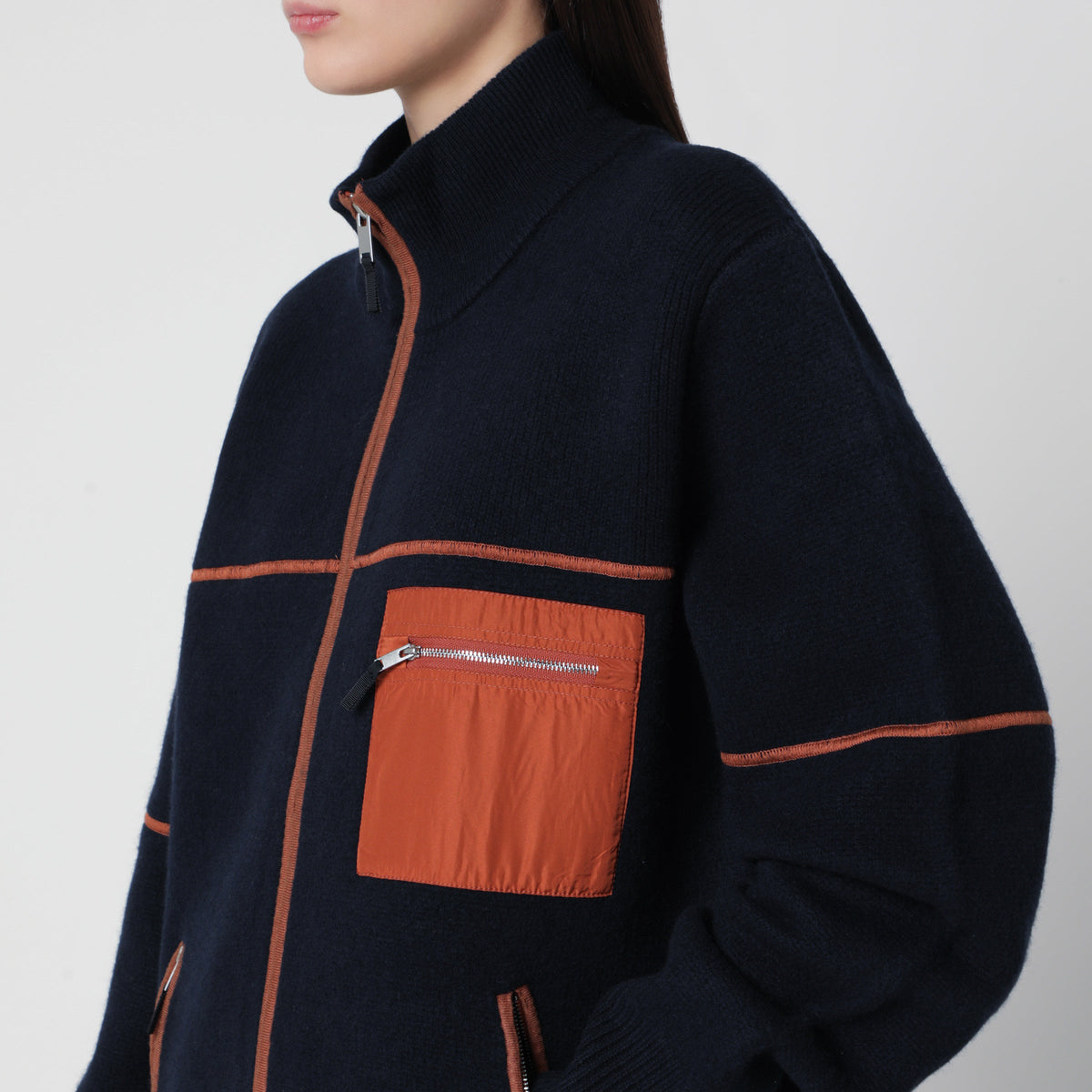 Guest In Residence Felted Louis Zip-Up Jacket In Midnight Blue Women GUEST IN RESIDENCE