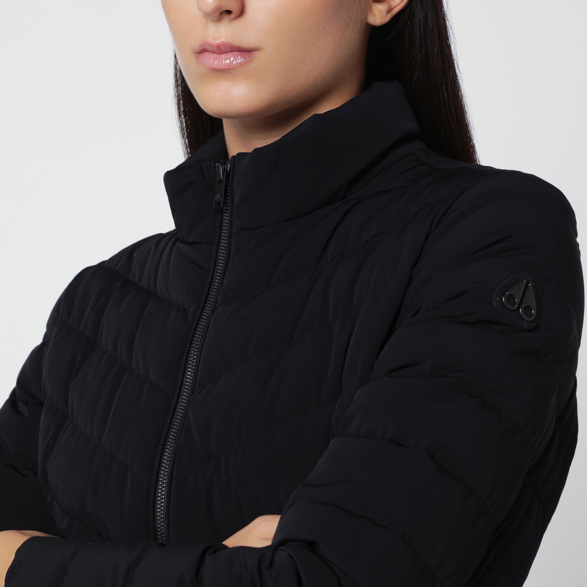Moose Knuckles Black Elora Padded Jacket In Nylon Women MOOSE KNUCKLES