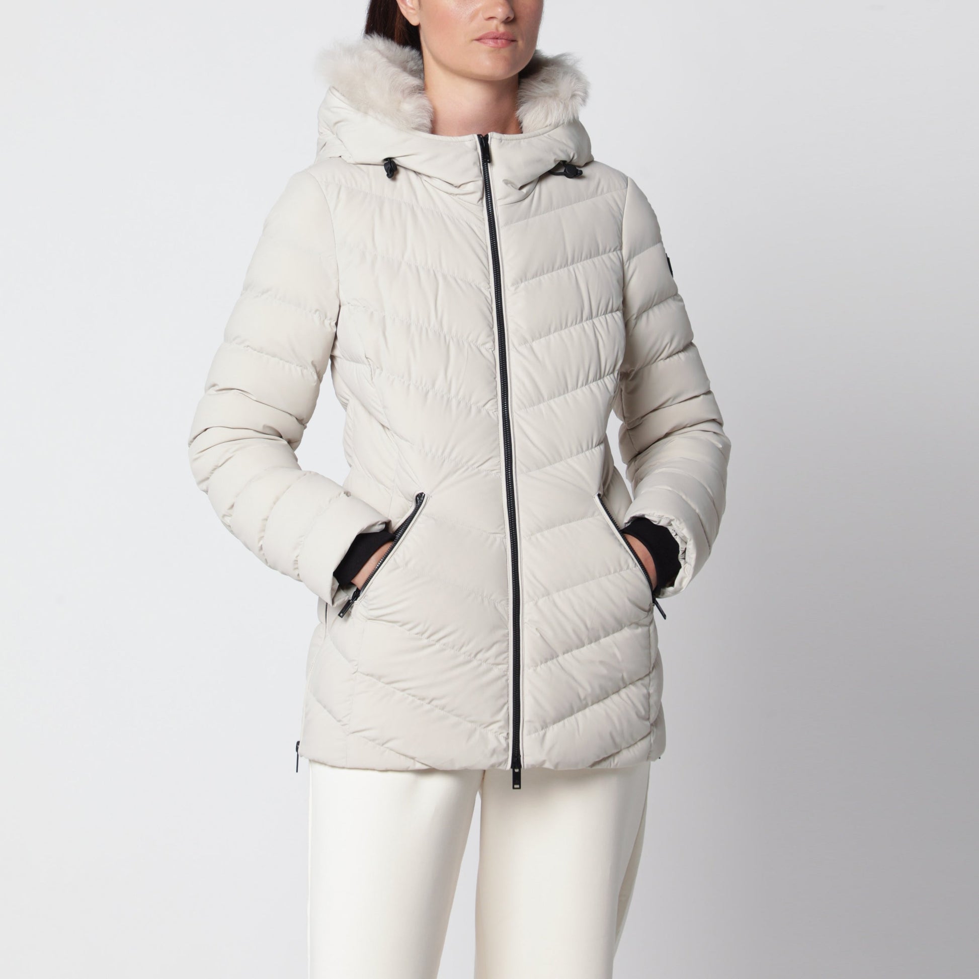 Moose Knuckles Roselawn Alabaster Nylon Jacket Women MOOSE KNUCKLES