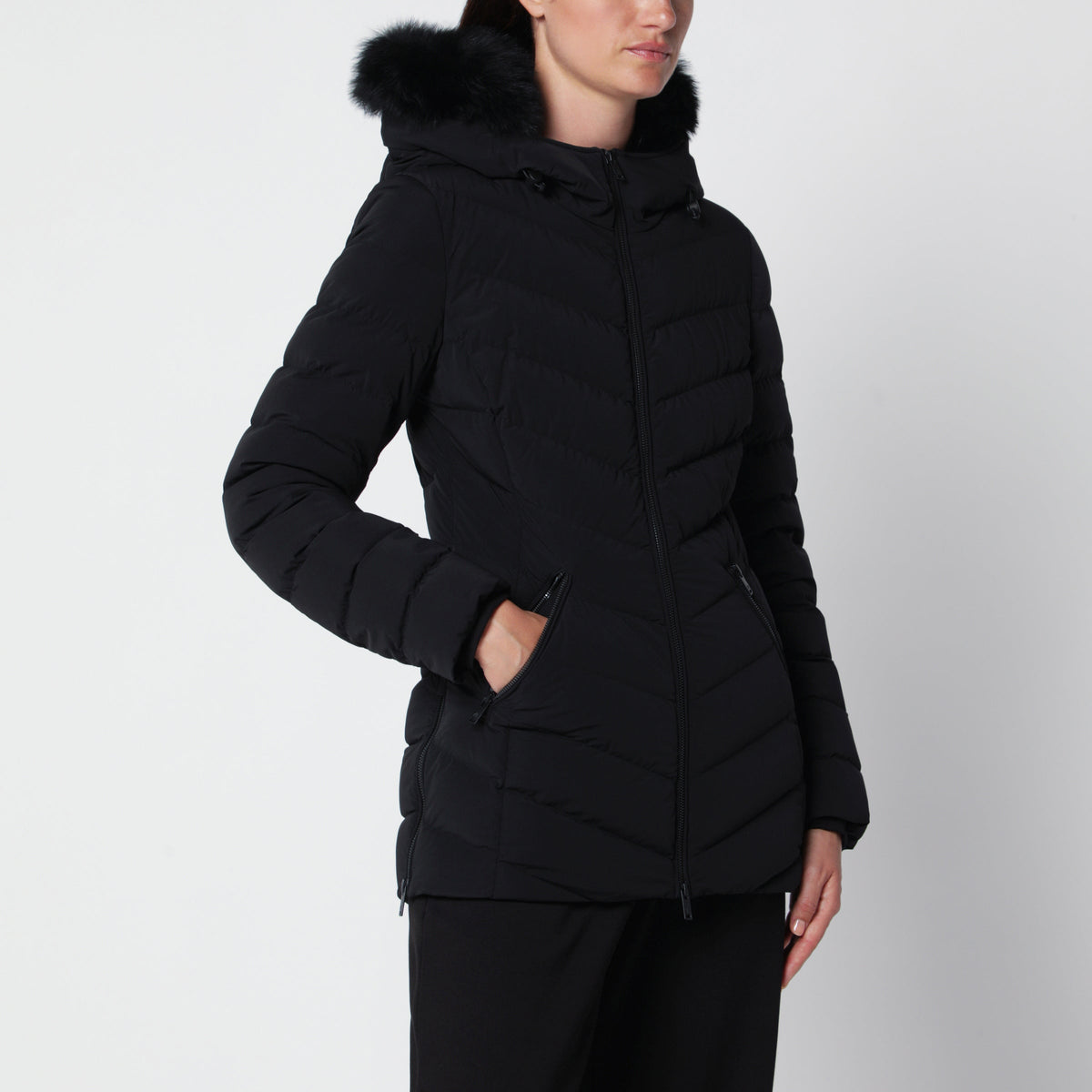 Moose Knuckles Roselawn Black Nylon Jacket Women MOOSE KNUCKLES