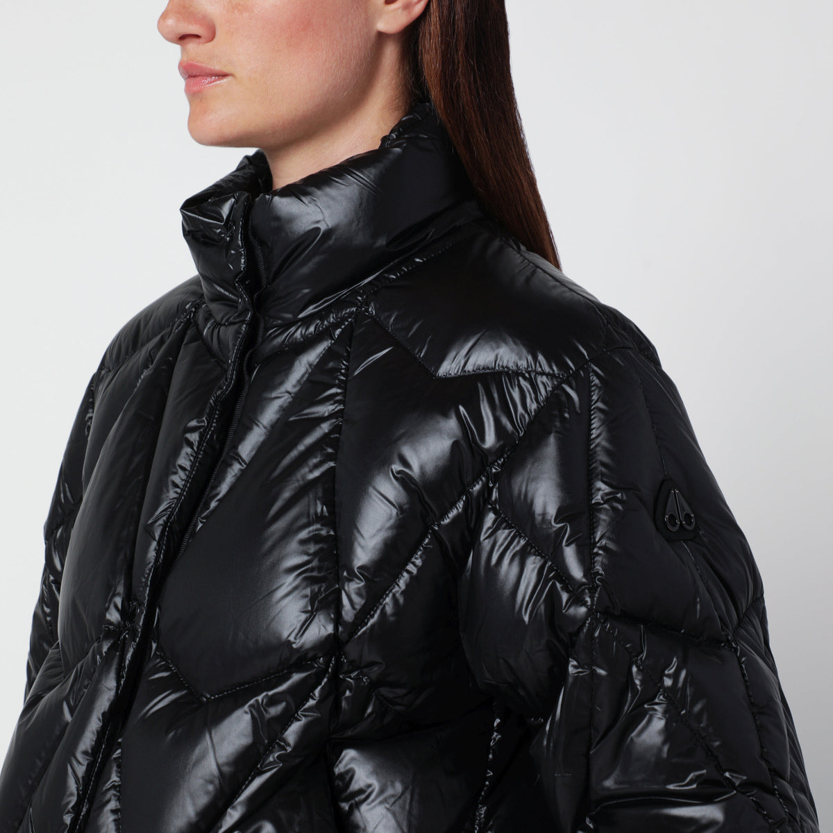 Moose Knuckles Black Iceberg Down Jacket In Recycled Nylon Women MOOSE KNUCKLES
