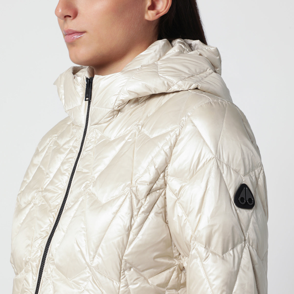 Moose Knuckles Iceberg Alabaster Quilted Down Jacket In Recycled Nylon Women MOOSE KNUCKLES