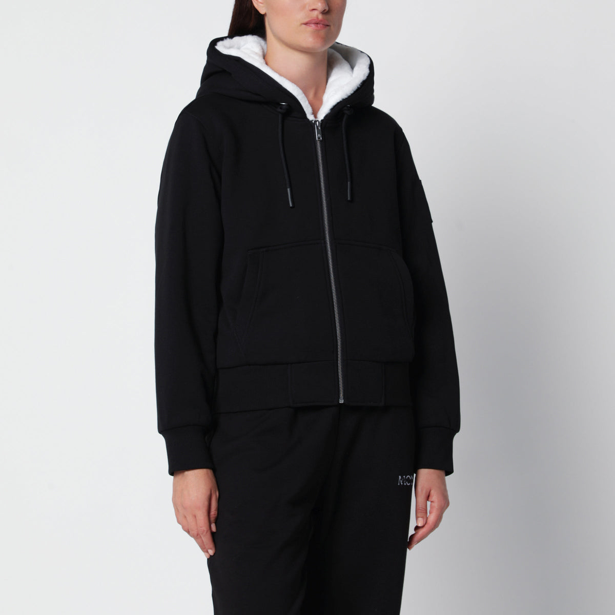 Moose Knuckles Classic Bunny Black / White Cotton Sweatshirt Women MOOSE KNUCKLES