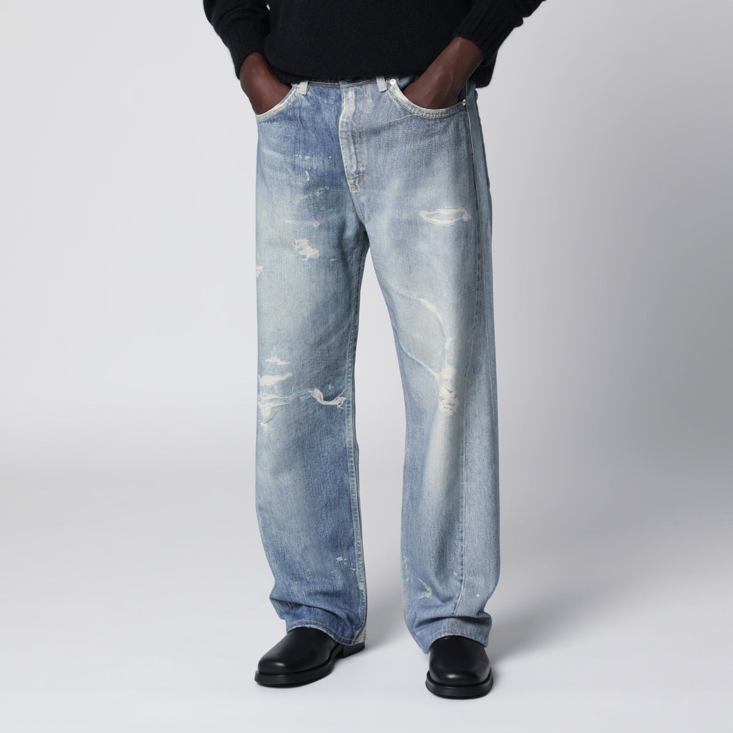 Our Legacy Light-Wash Distressed Jeans Men OUR LEGACY