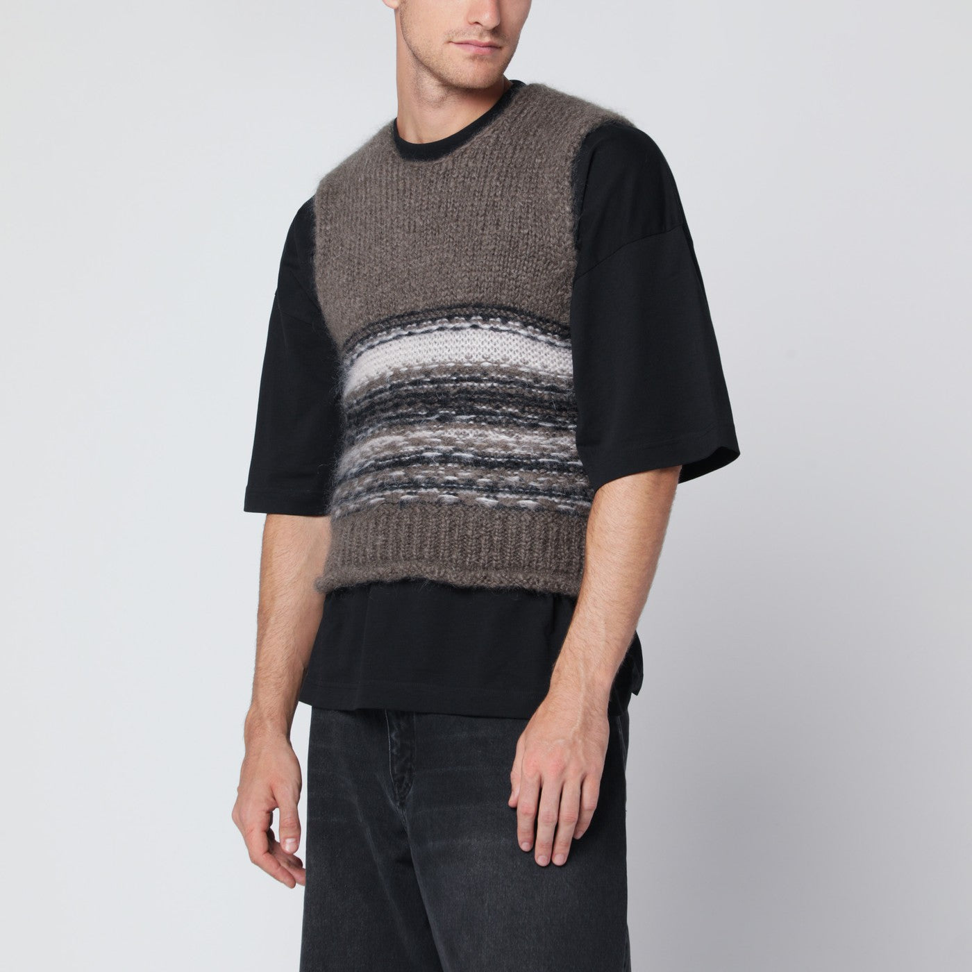 Our Legacy Brown Mohair And Wool Waistcoat Men OUR LEGACY