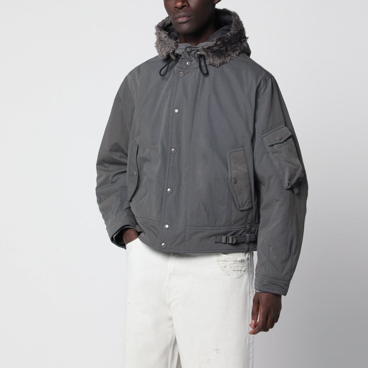 Our Legacy Grey Orbit Jacket In Nylon Twill Men OUR LEGACY
