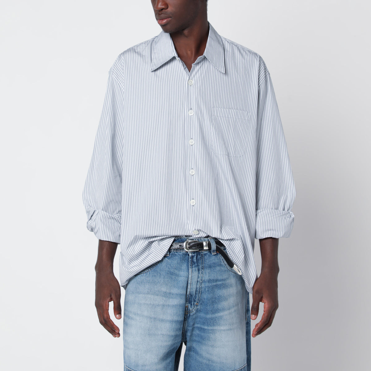 Our Legacy Above Striped Cotton Poplin Shirt Men OUR LEGACY