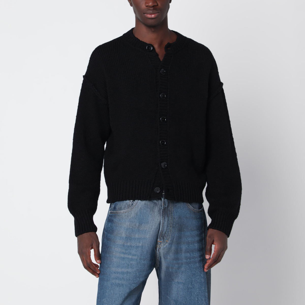 Our Legacy Black Pitch Wool Cardigan Men OUR LEGACY