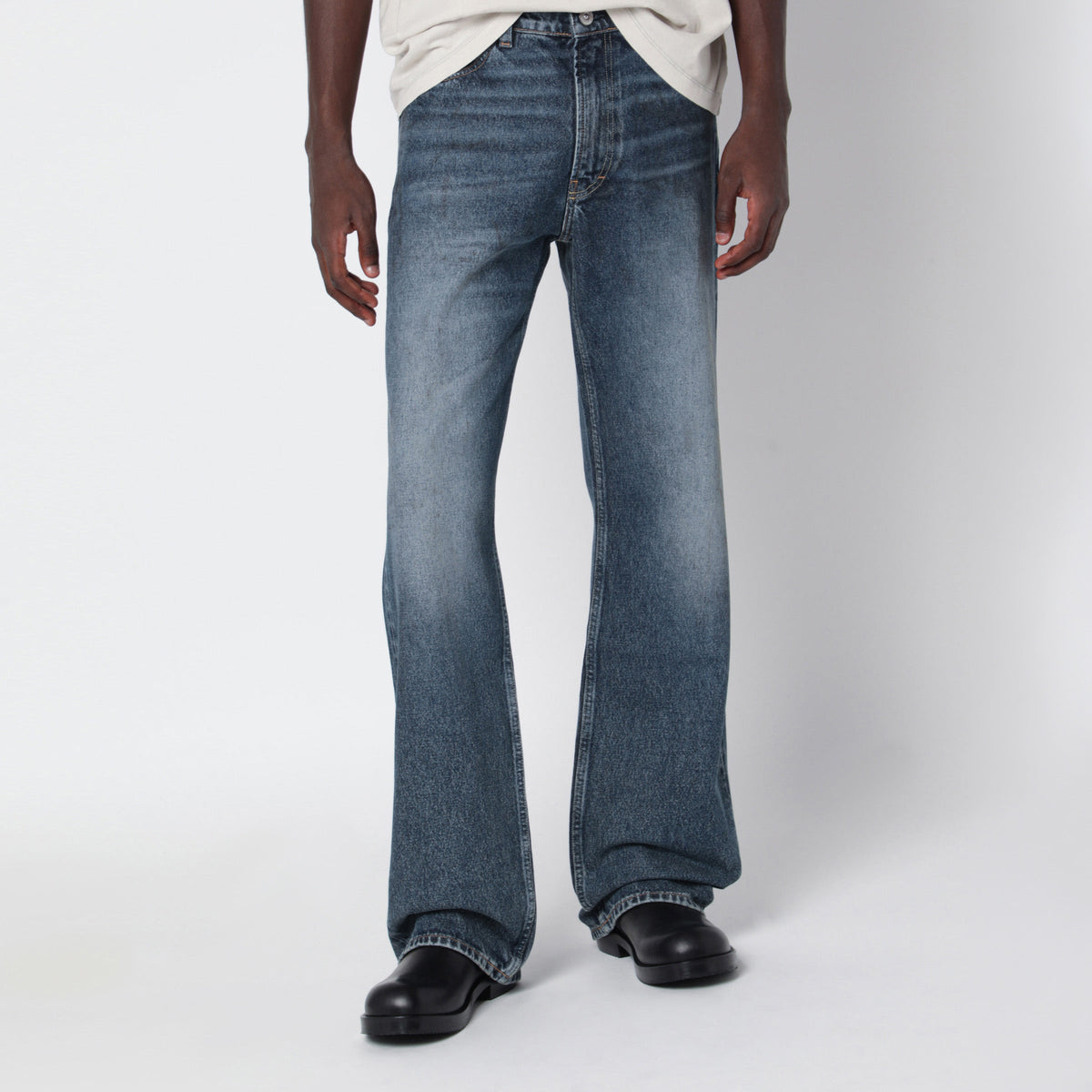 Our Legacy Carlson Cut Jeans In Faded Denim Men OUR LEGACY