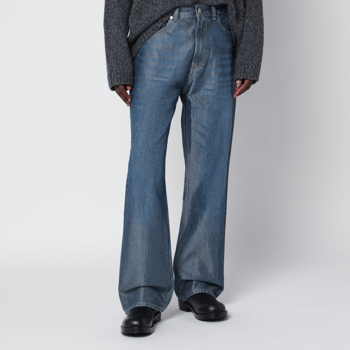 Our Legacy Third Cut Electric Blue Washed Jeans Men OUR LEGACY