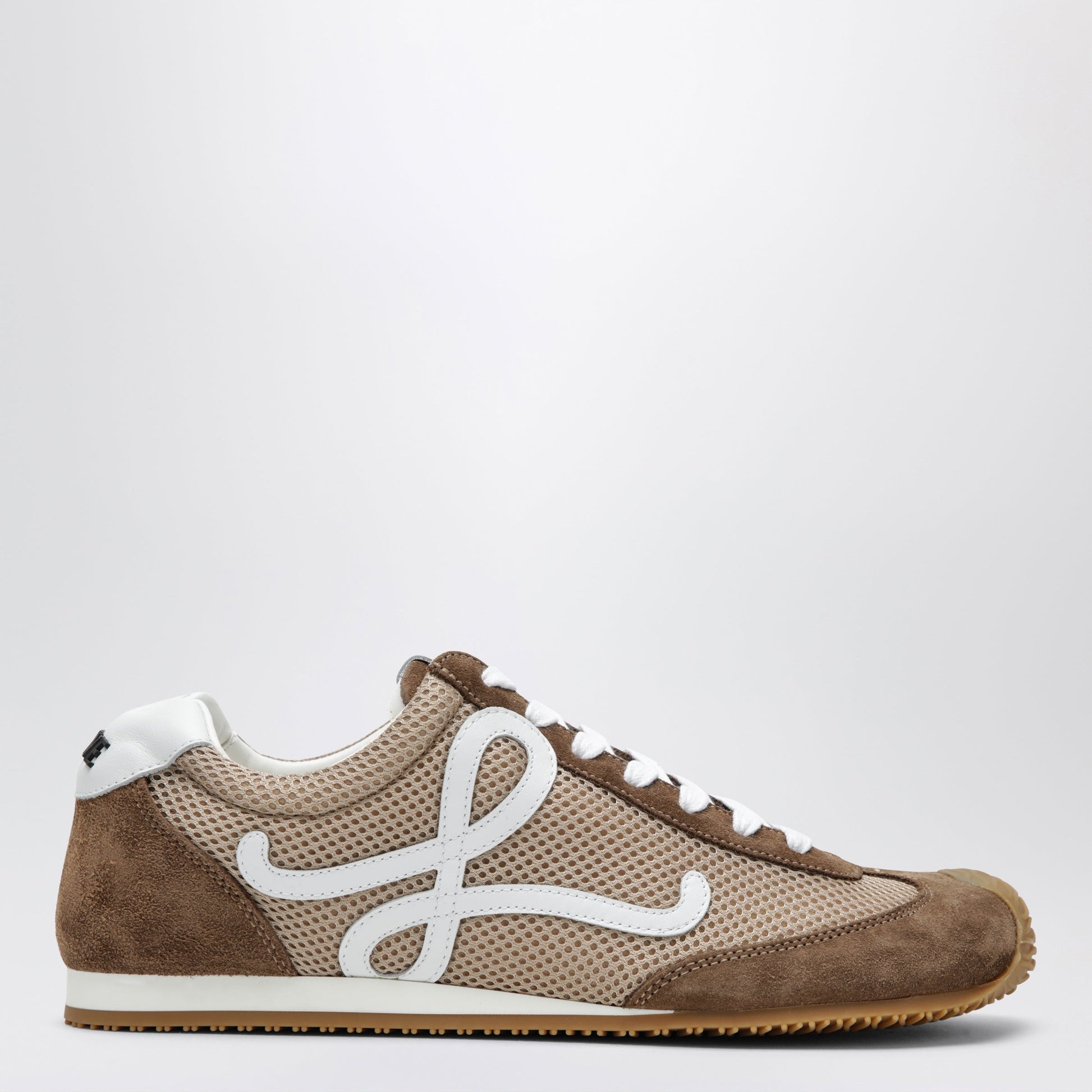 Loewe Ballet Runner 2.0 Sneakers In Suede And Mesh Beige Men LOEWE
