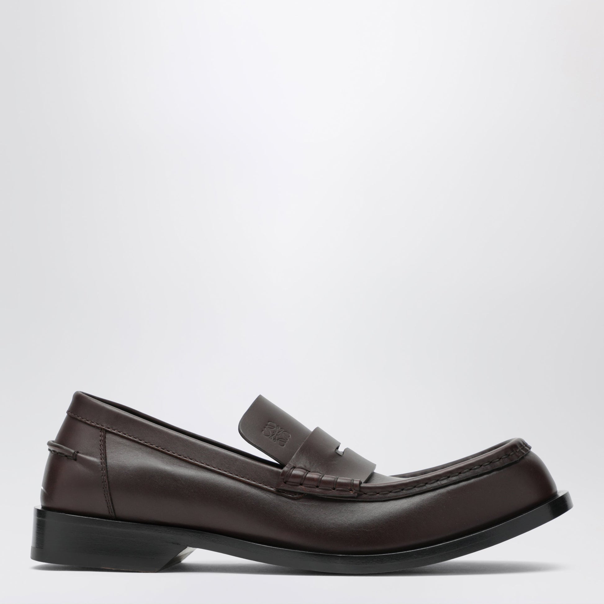 Loewe Bobine Loafers In Shiny Calfskin, Dark Brown Men LOEWE