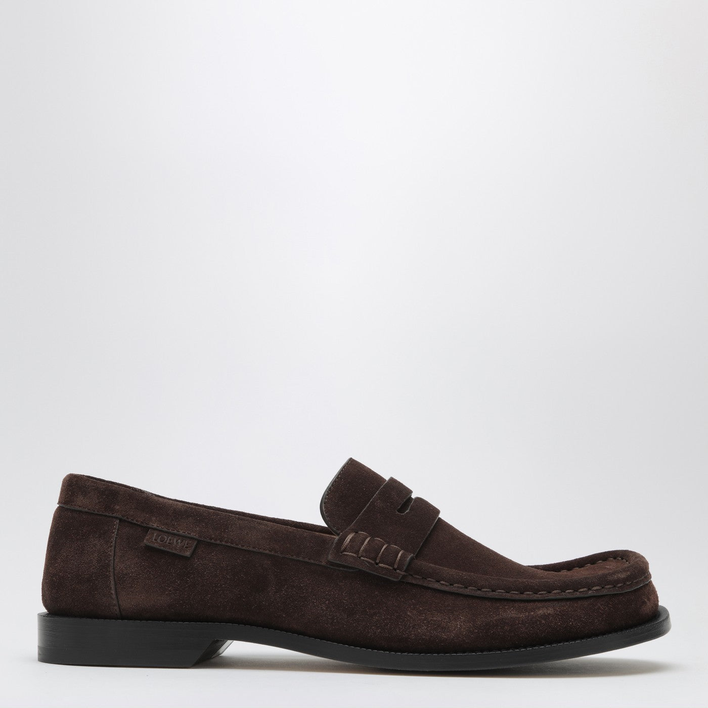 Loewe Campo Loafers In Brown Suede Calfskin Men LOEWE