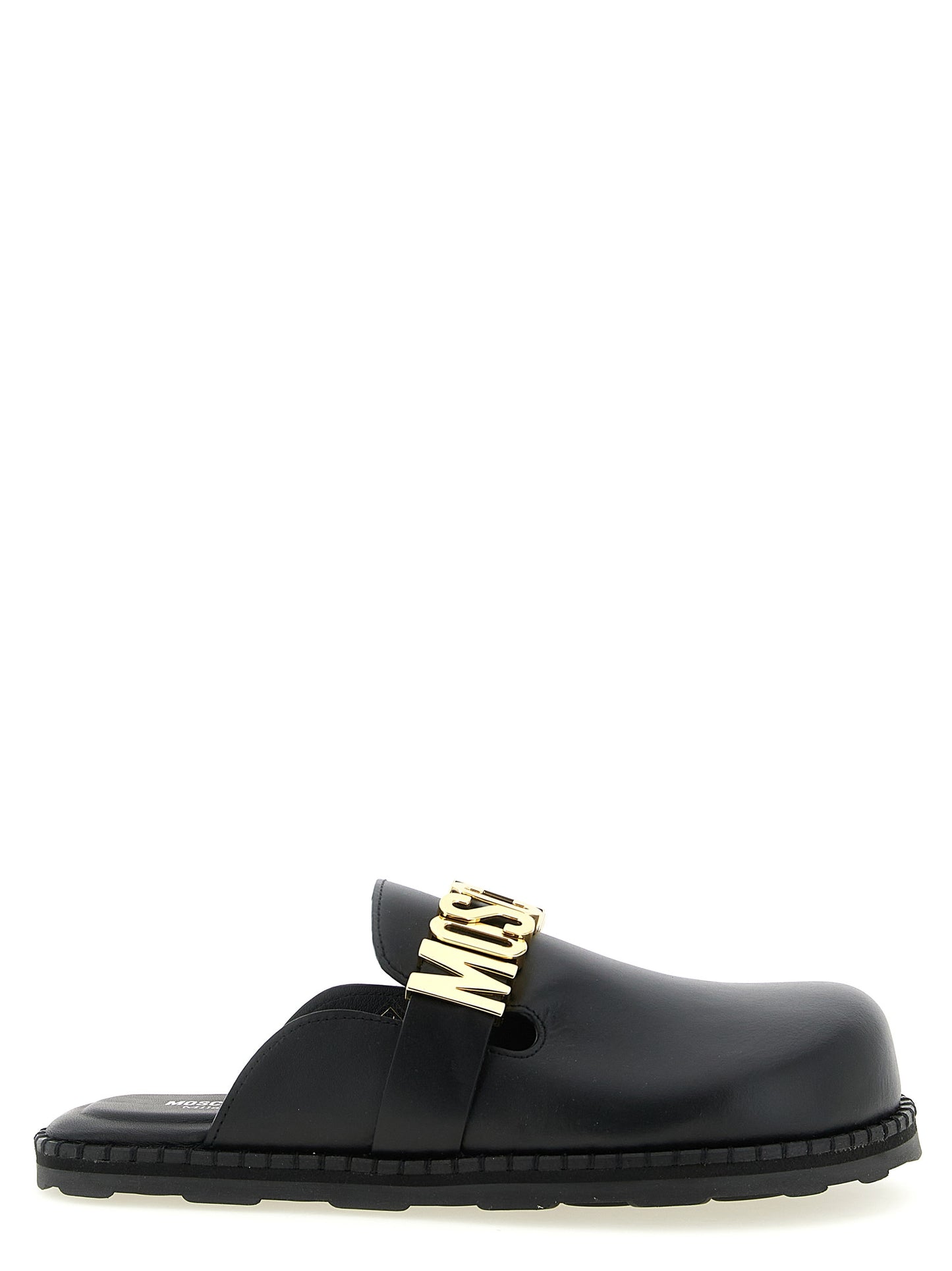 Moschino Women Leather Sabots MOSCHINO