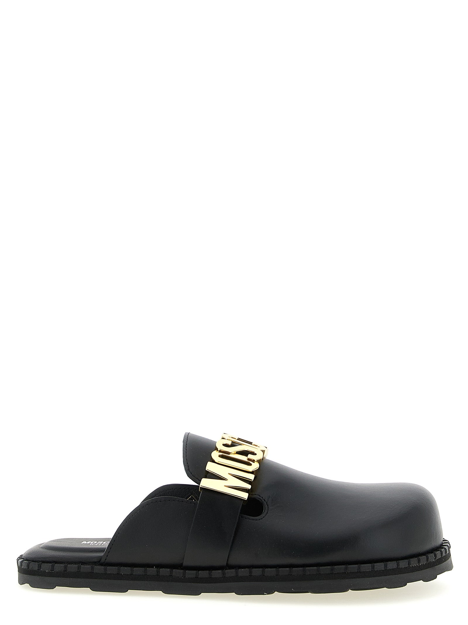 Moschino Women Leather Sabots MOSCHINO